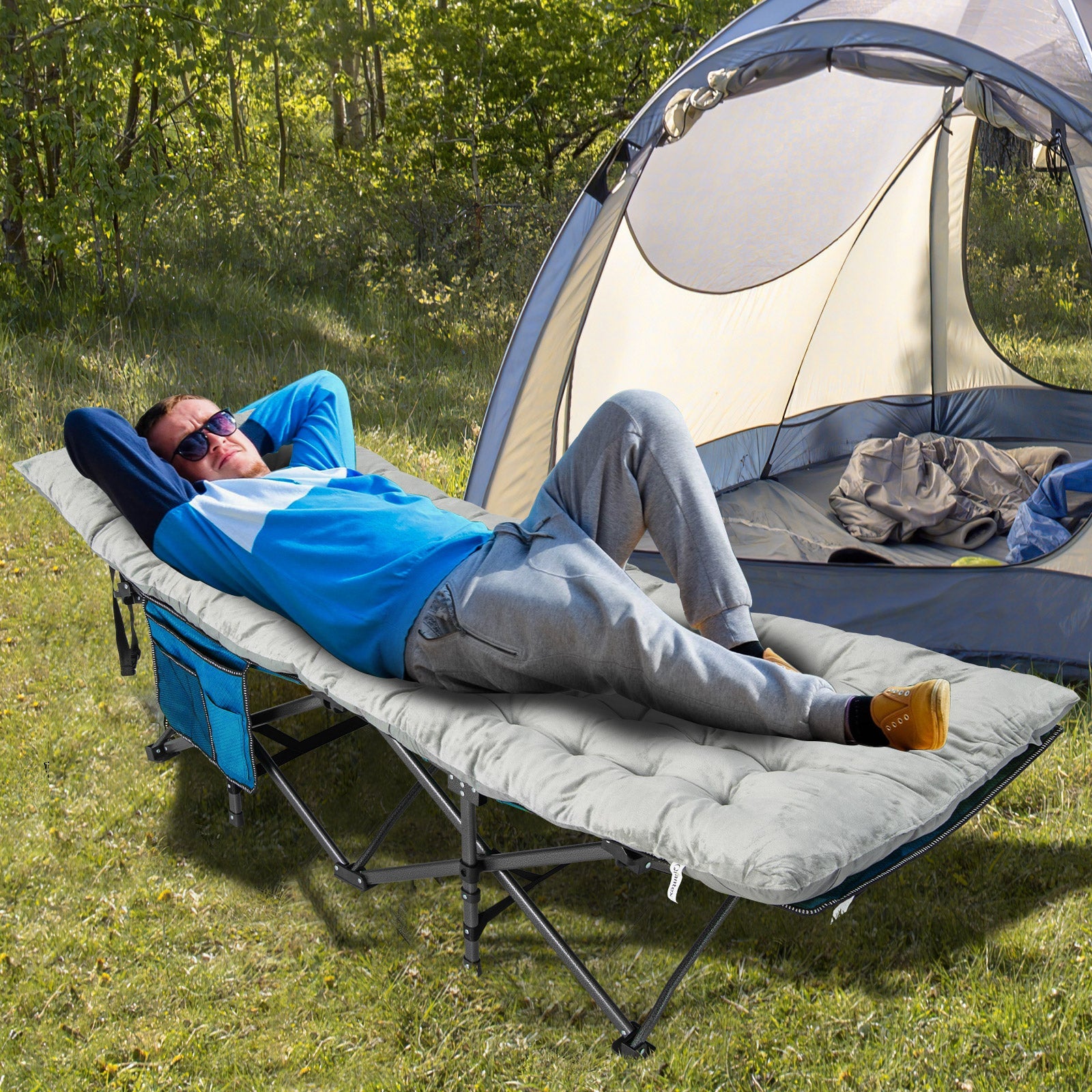 75 x 27.5 Inch Camping Cot Pads with Soft and Breathable Crystal Velvet - Energize Trek