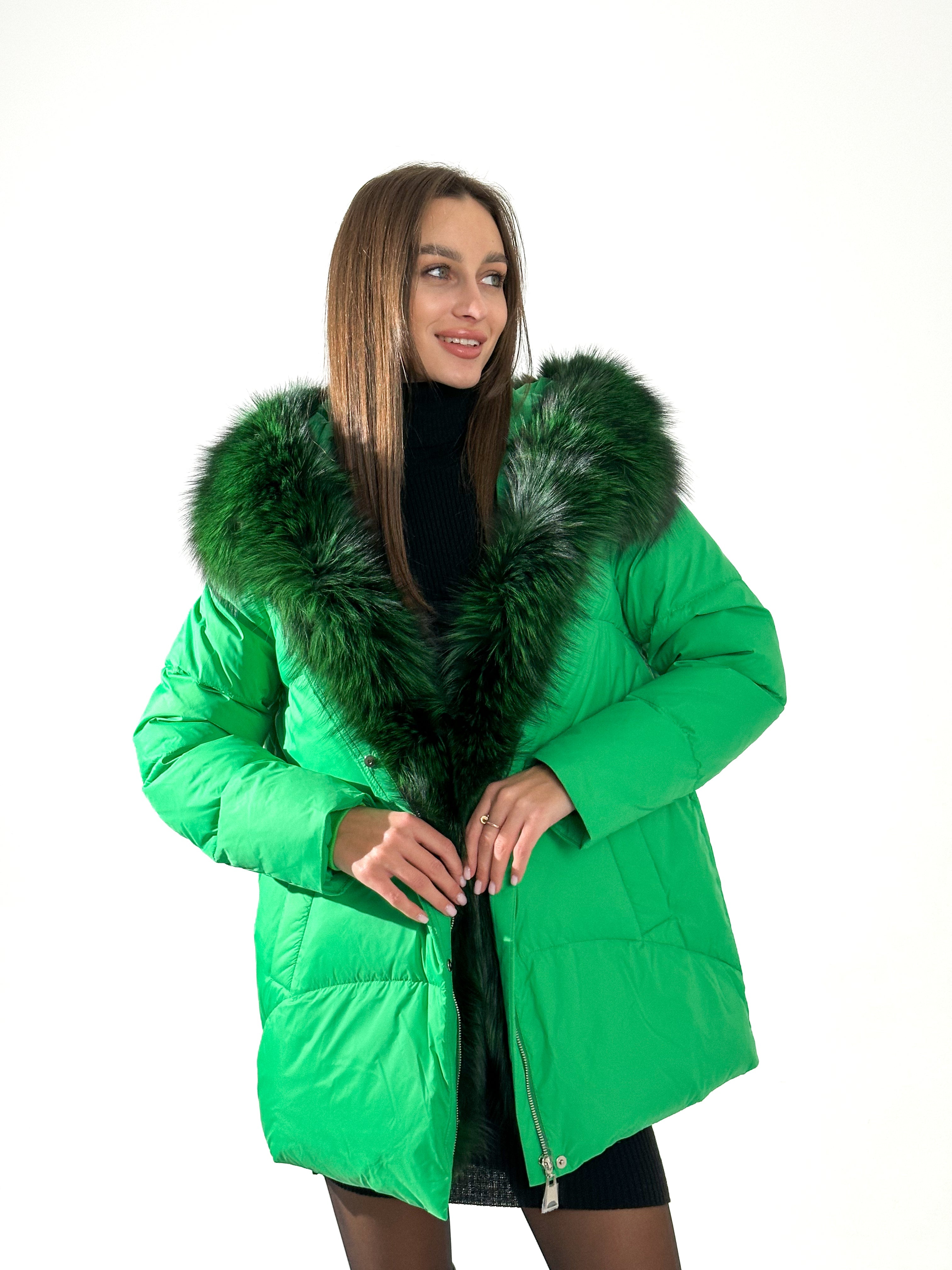 Genuine Silver Fox Fur Down Fill Parka - Energize Trek
