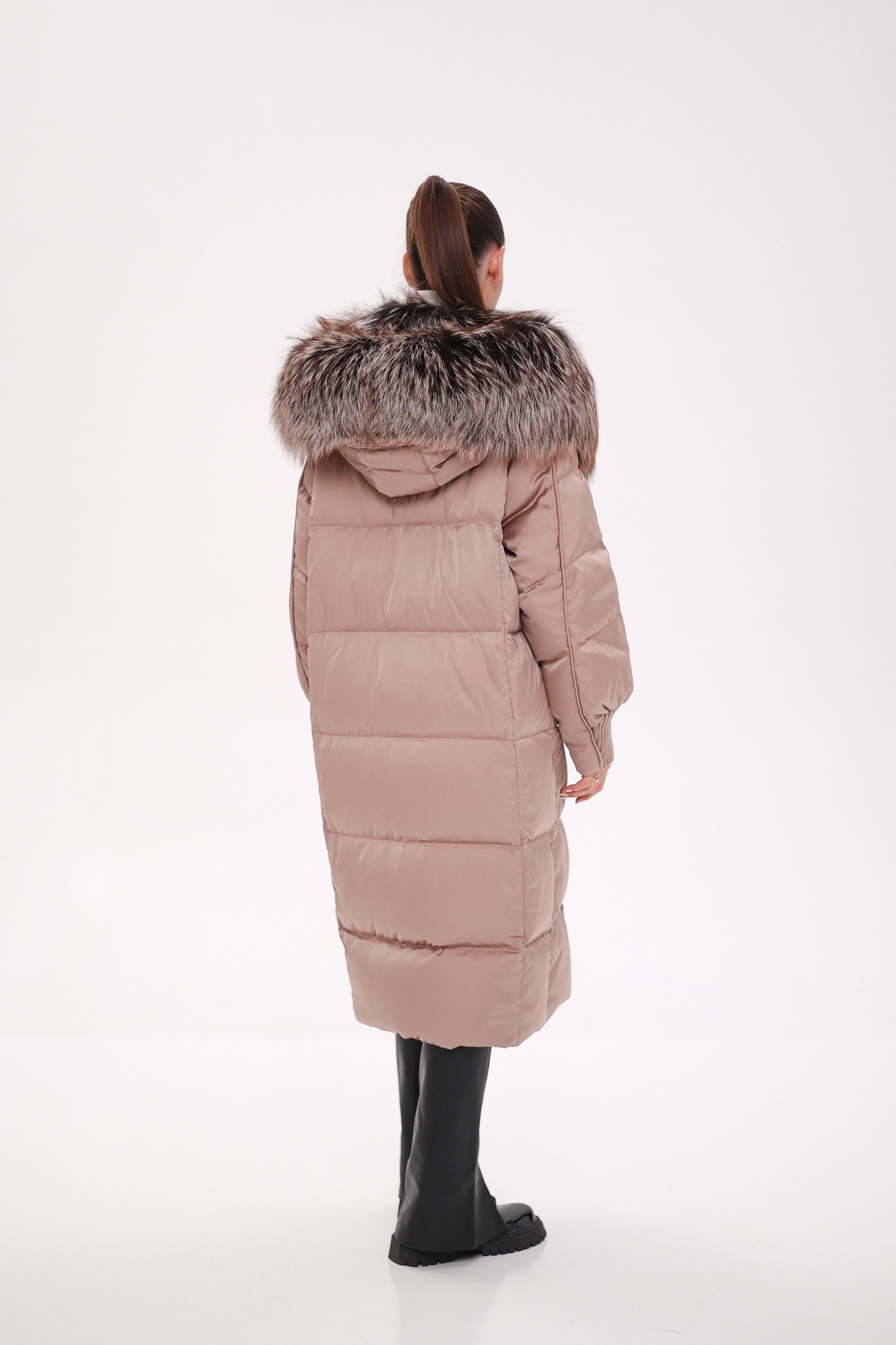 Rei Silver Fox Fully Lined Hood Down Coat in Blush - Energize Trek