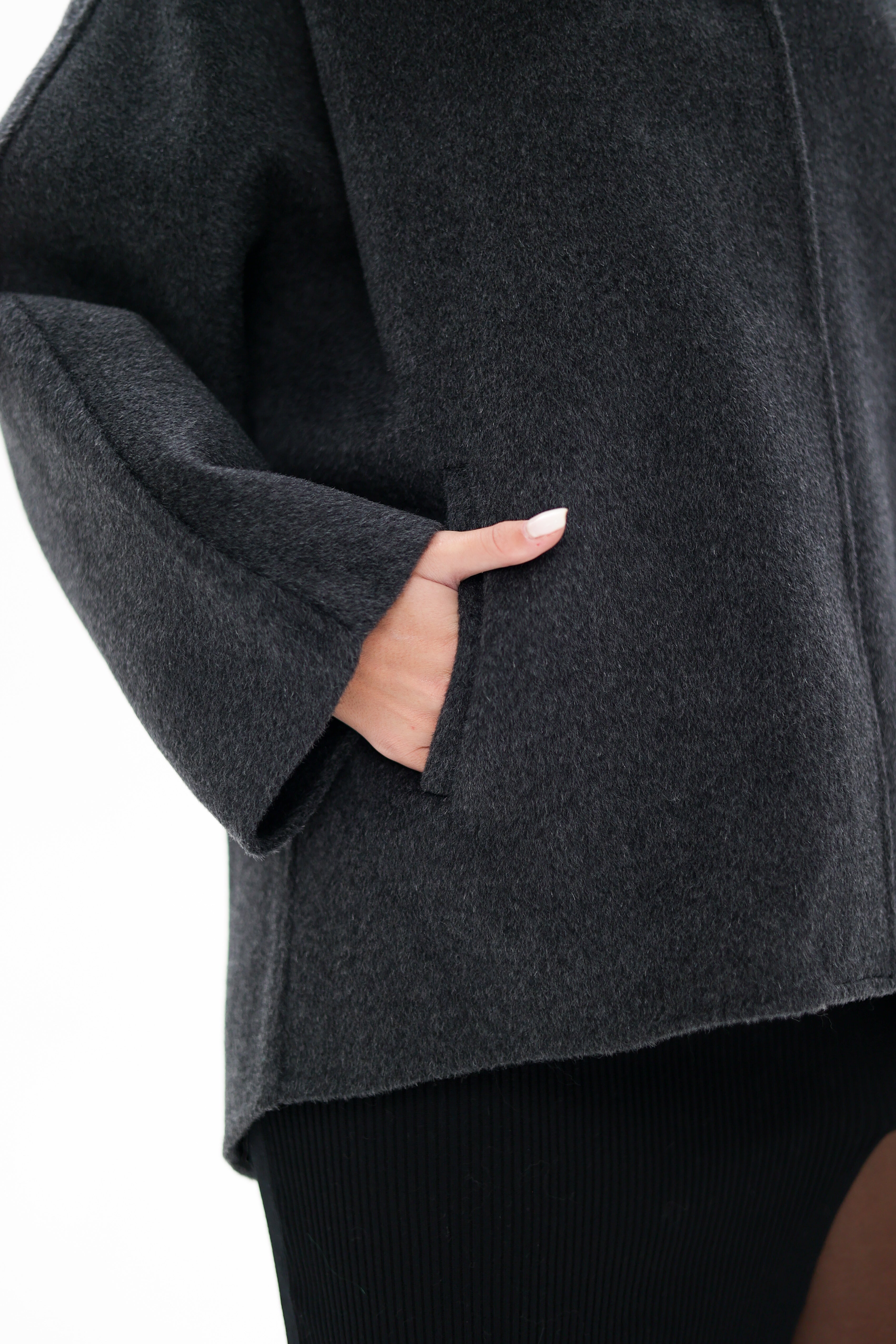 Genuine Silver Fox Fur Virgin Wool Coat - Energize Trek