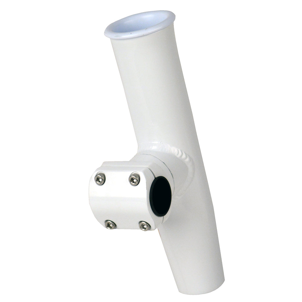 CE Smith Adjustable Mid Mount Rod Holder 166 or 112 OD White Powder Coat Aluminum with Sleeve Hex Key 53775