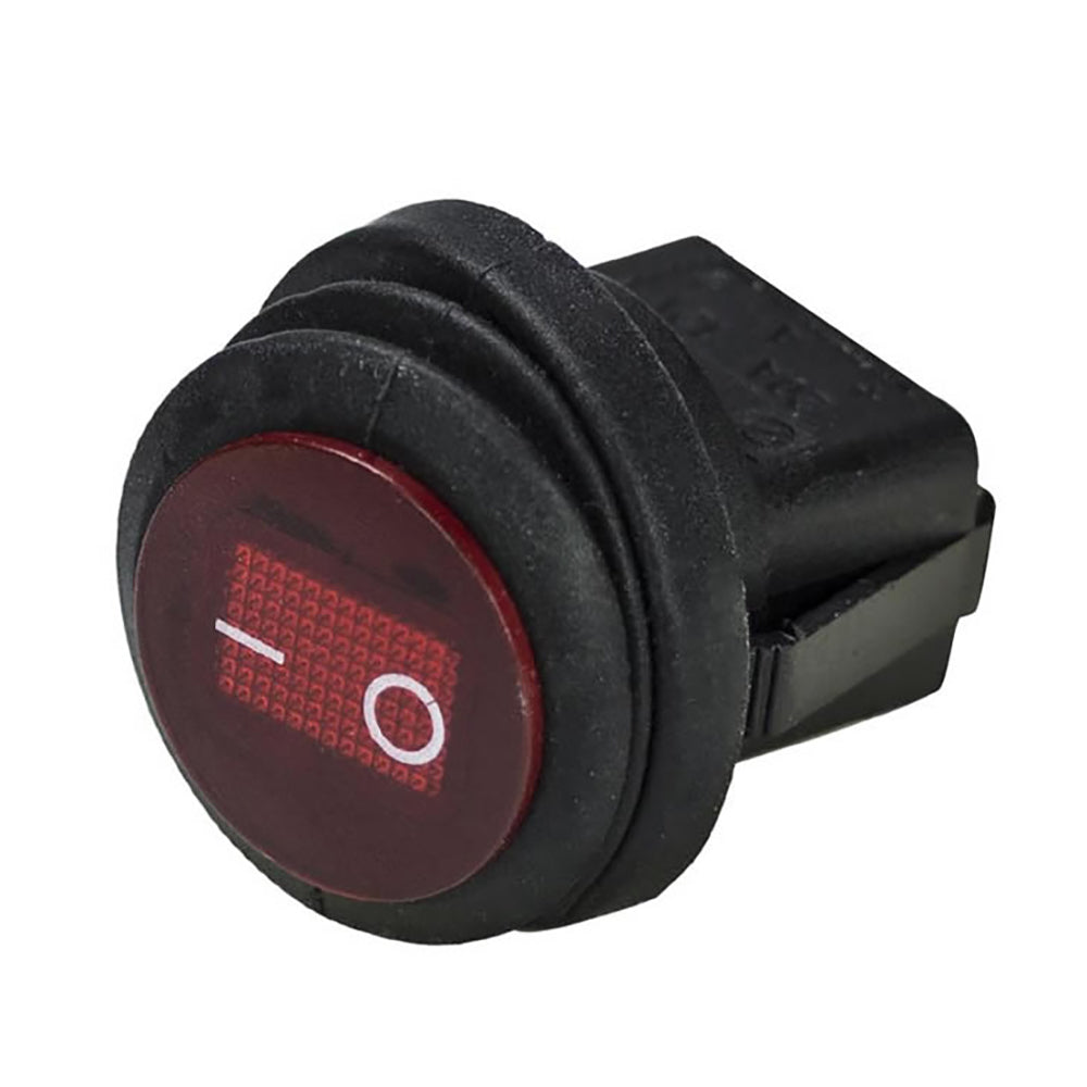 HEISE Rocker Switch Illuminated Red Round 5Pack HERRS