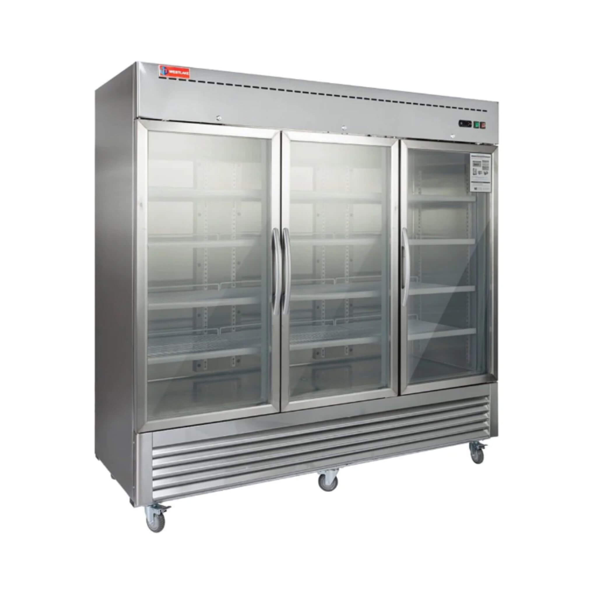 82" Commercial Stainless Steel Upright Display 3 Section Merchandiser Refrigerator (SAK15724) - Energize Trek