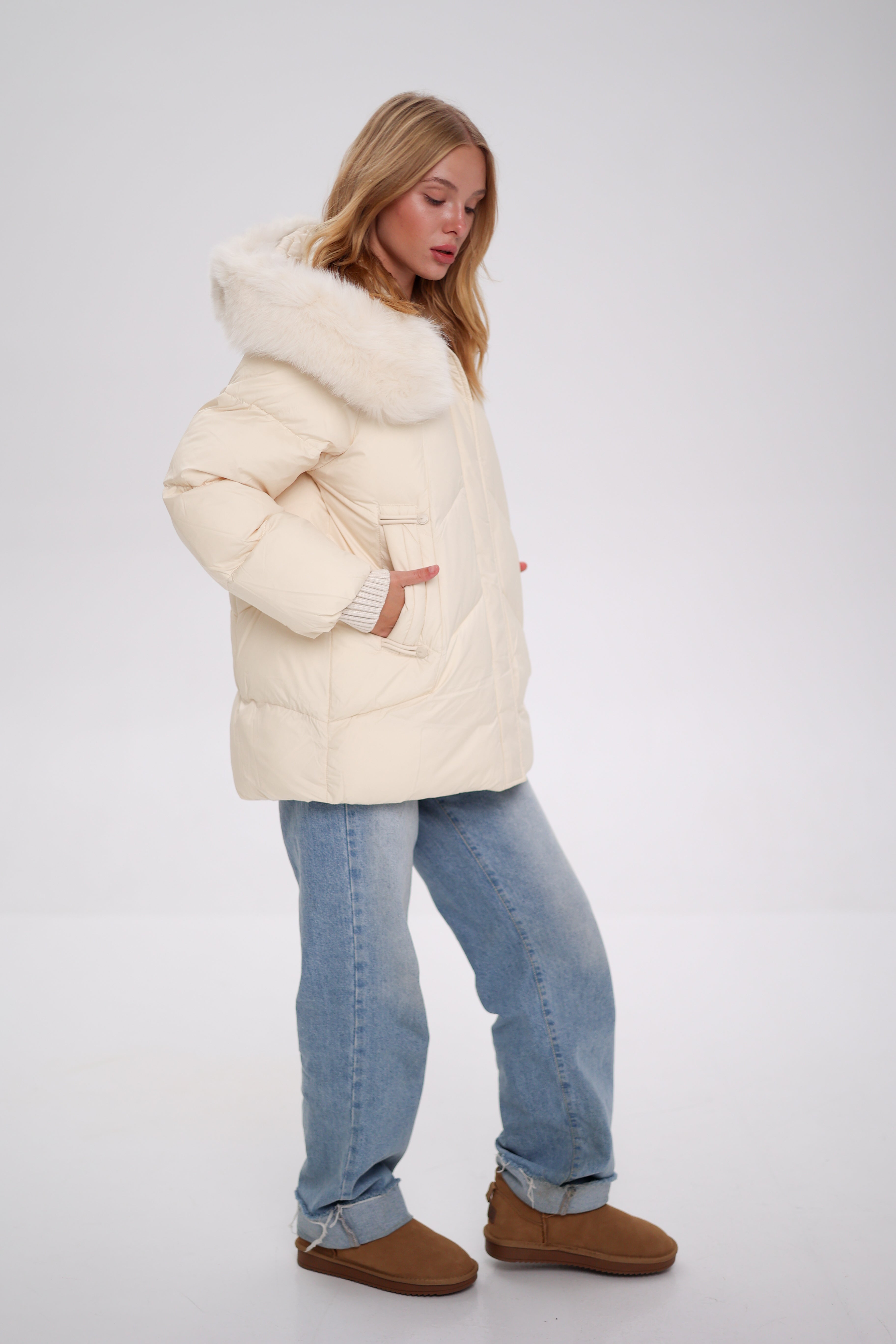 Genuine Polar Fox Thinsulate™ Coat - Energize Trek