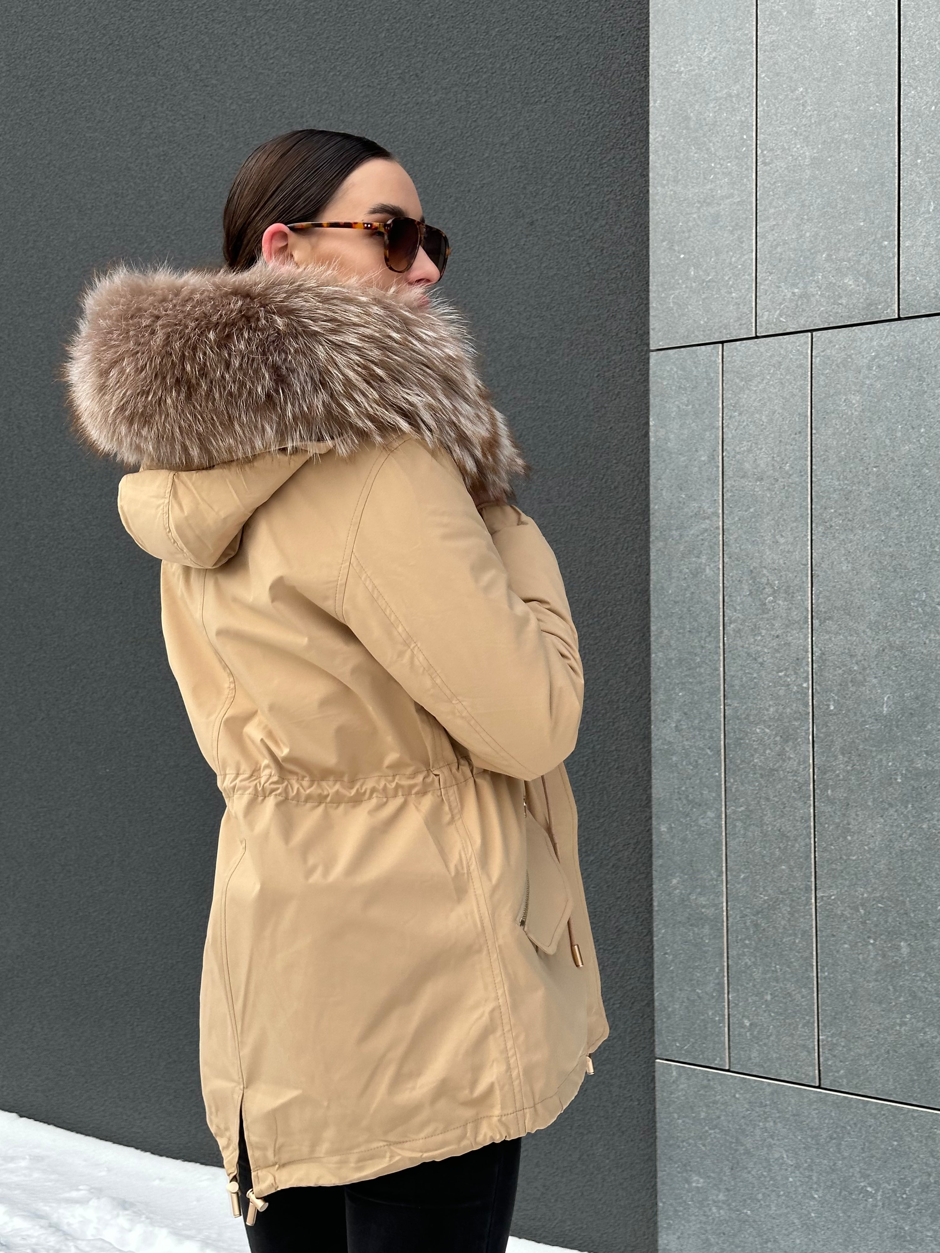 Genuine Silver Fur Trim Parka with Rabbit Fur Insulation - Energize Trek