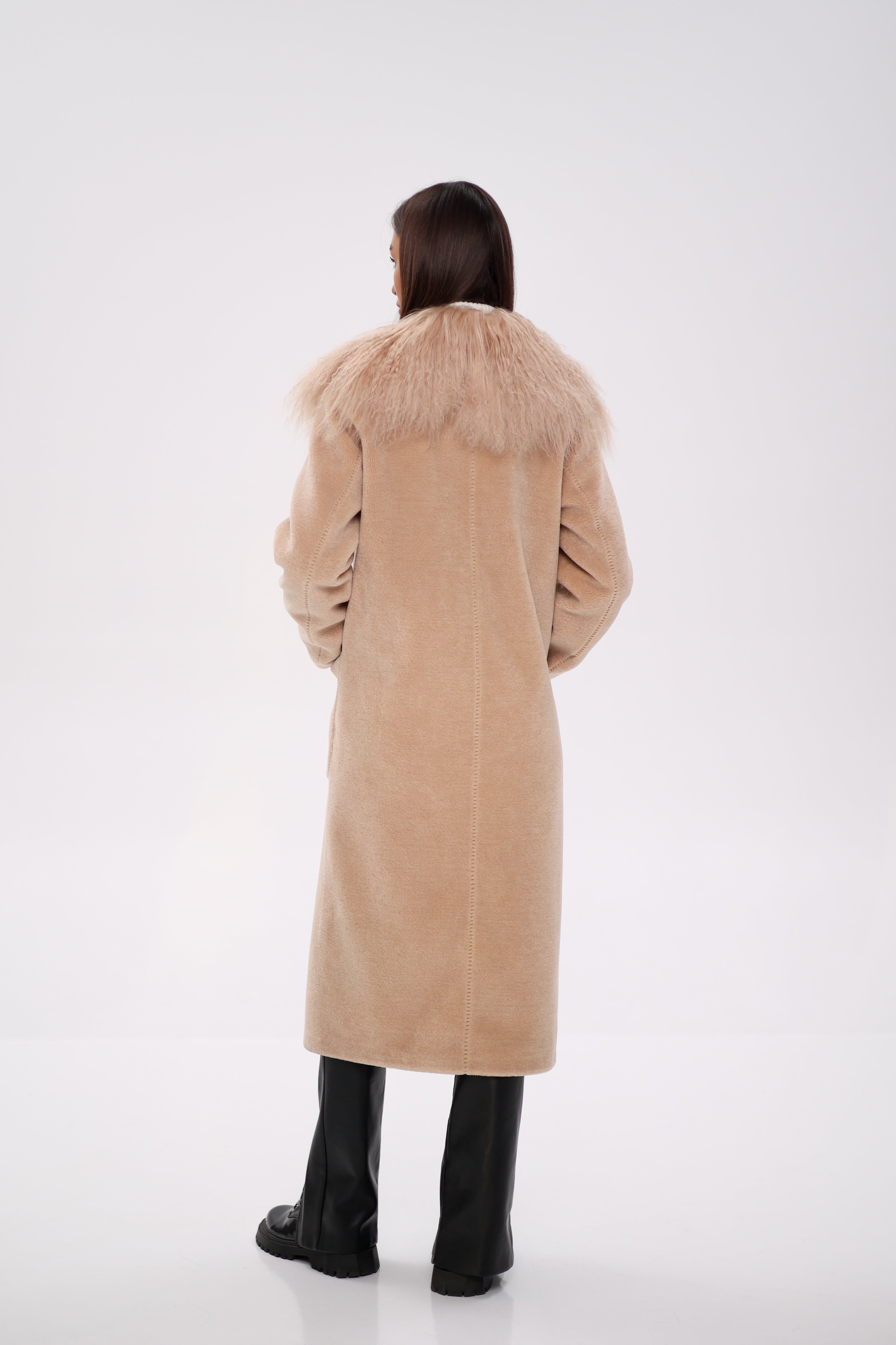 Genuine Lama Fur Virgin Wool Coat - Energize Trek