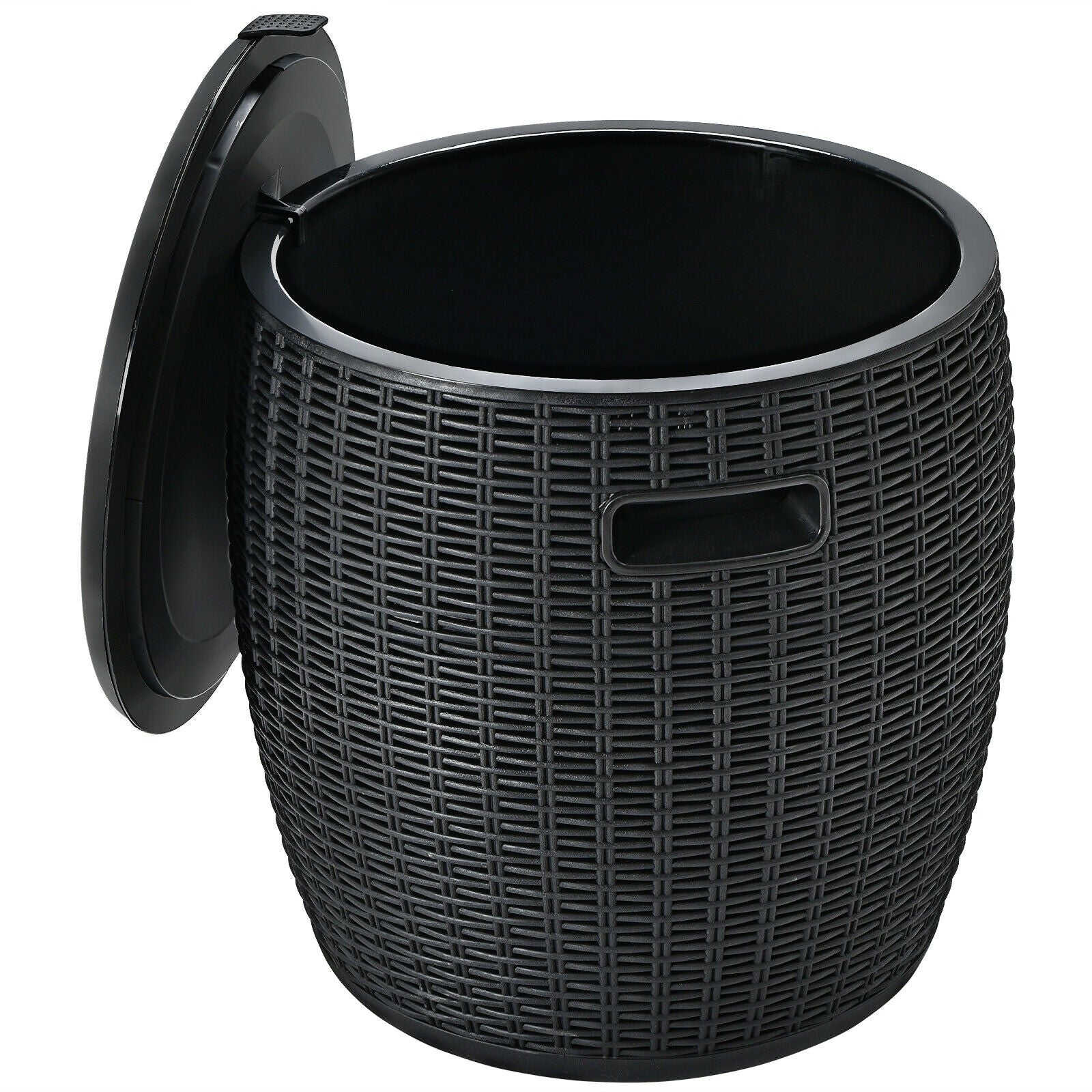 9.5 Gallon 4-in-1 Patio Rattan Cool Bar Cocktail Table Side Table - Energize Trek