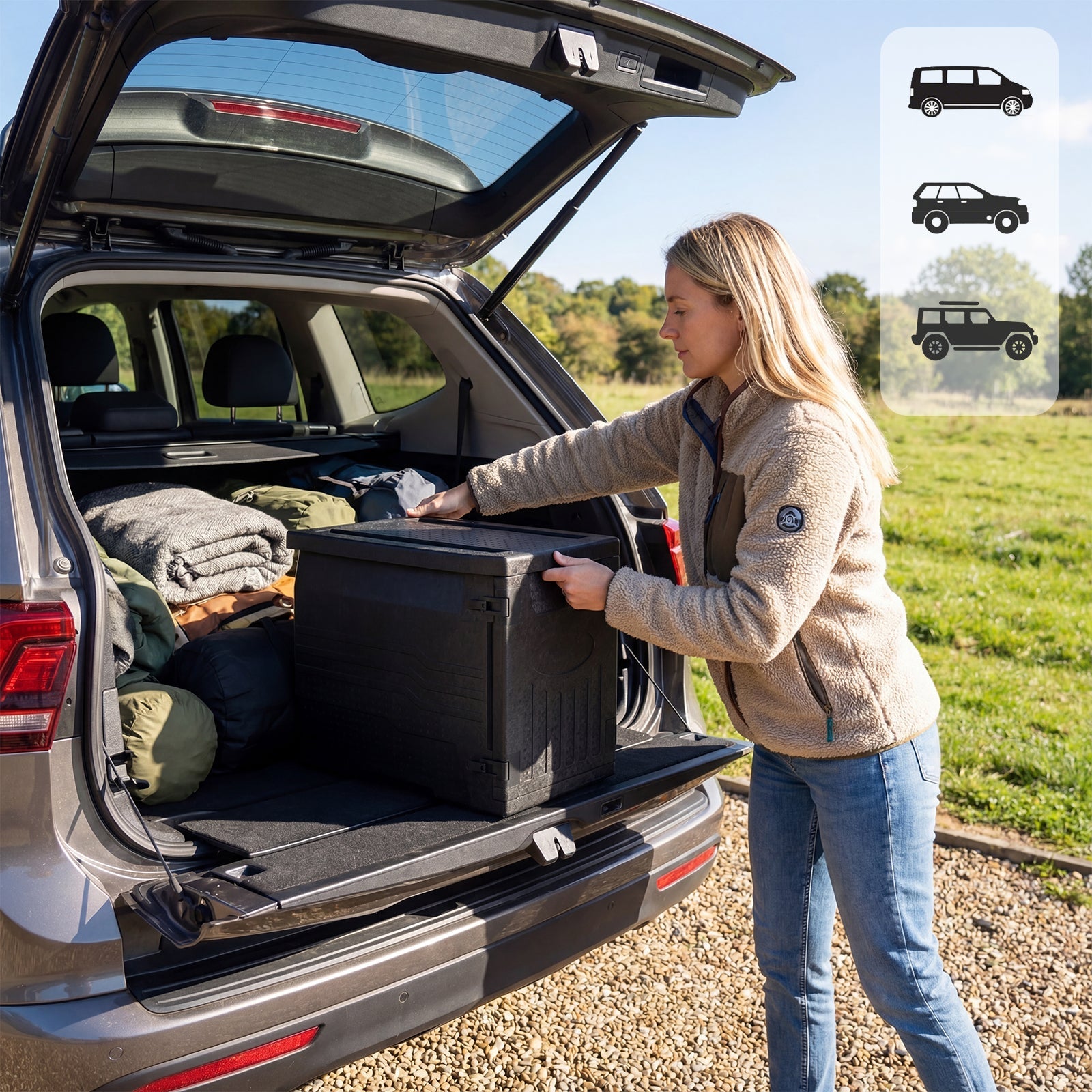 91 Qt Insulated Food Pan Carrier with Safety Buckles - Energize Trek