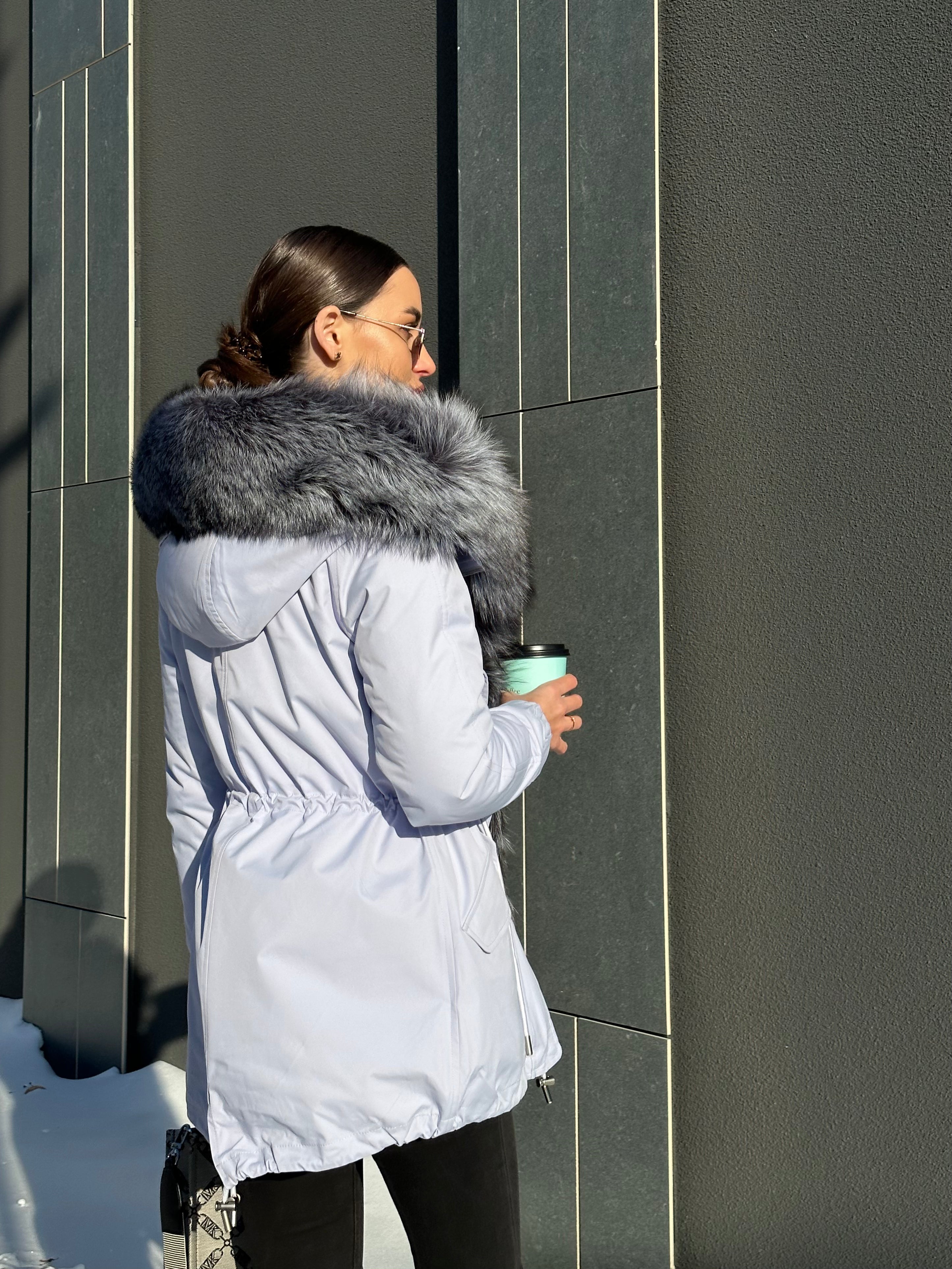 Genuine Silver Fox Fur Trim Rabbit Fur Insulated Parka - Energize Trek