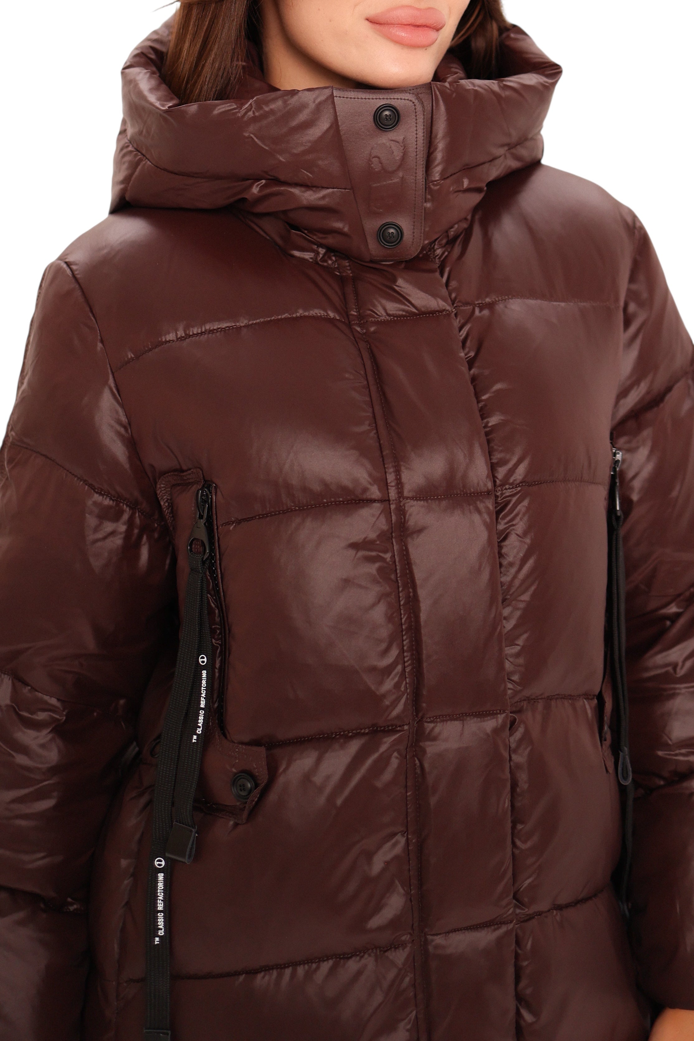 Espresso Shine Insulated Bio-Down Puffer - Energize Trek