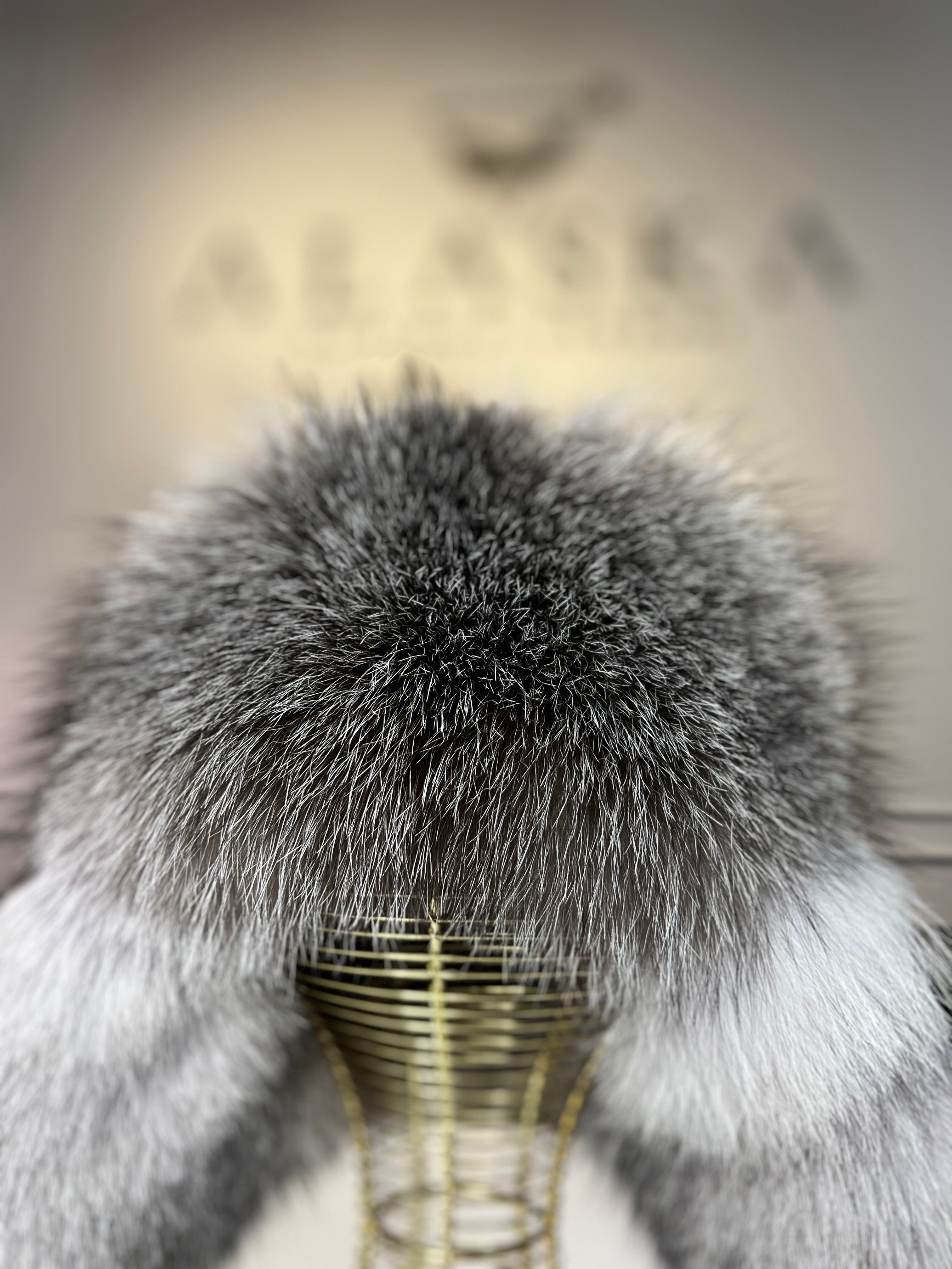 Genuine Silver Fox Fur Genuine Leather Hat - Energize Trek