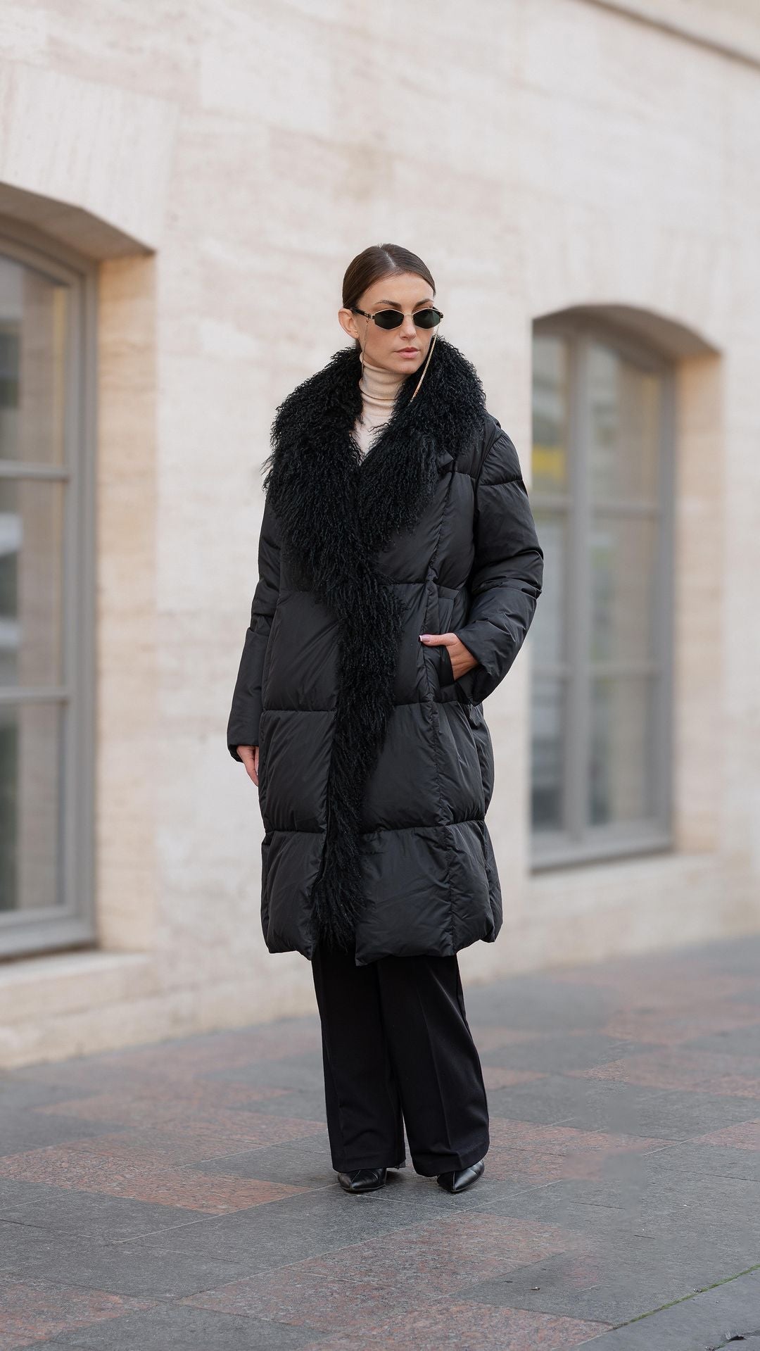 Genuine Lama Fur Premium Down Coat - Energize Trek