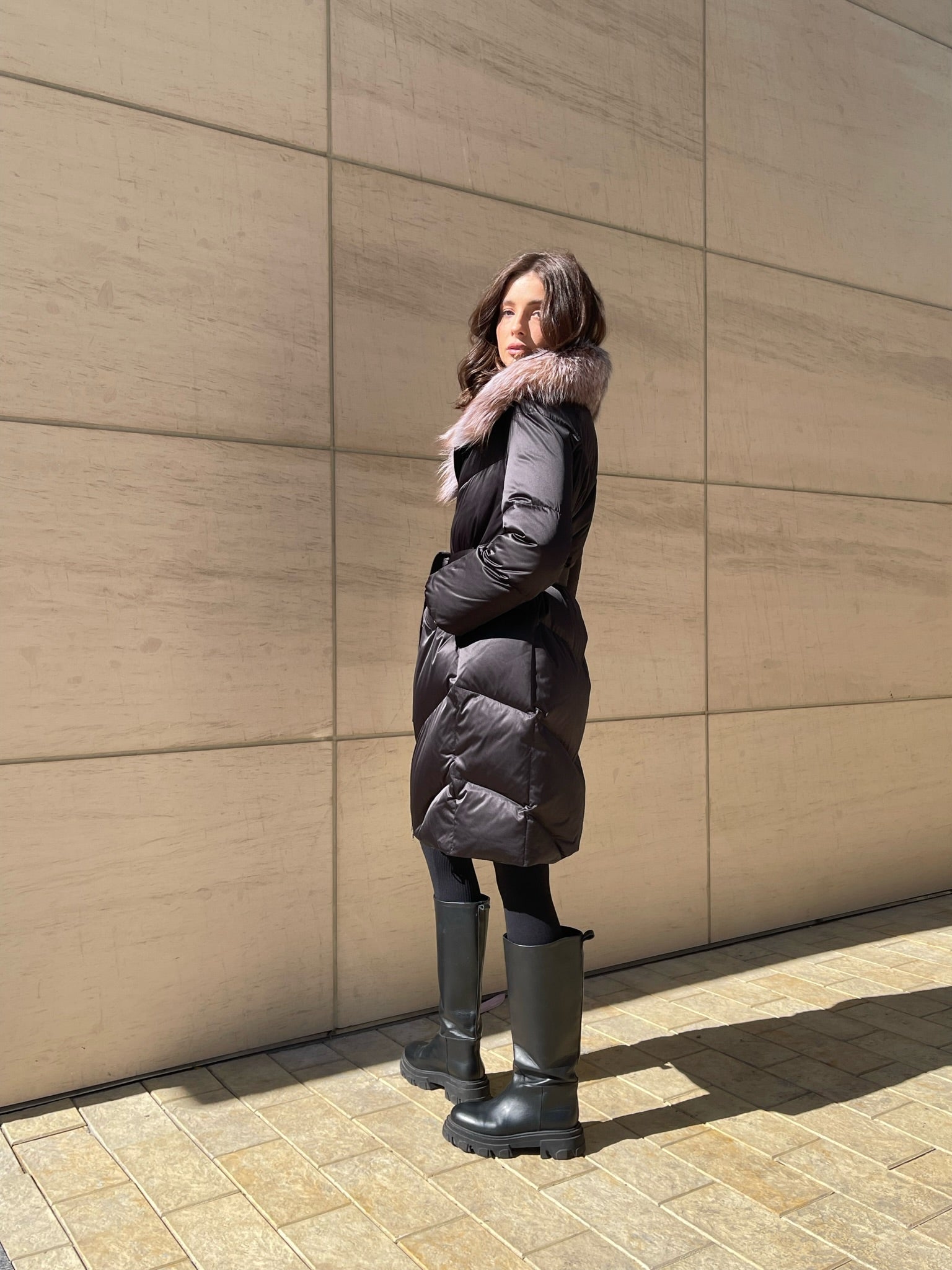 Léa Genuine Silver Fox Down Fill Puff Parka - Energize Trek