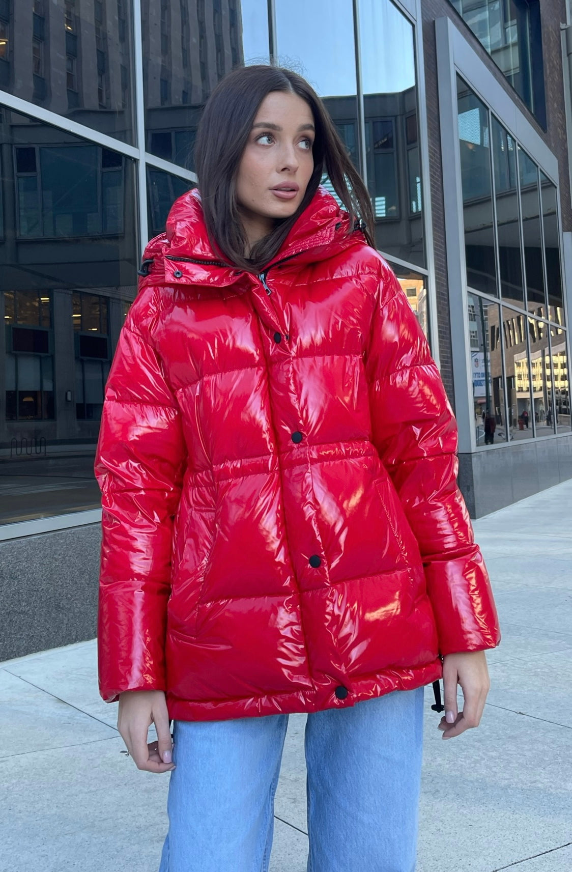 Gia Laqué Premium Down Hooded Jacket - Energize Trek