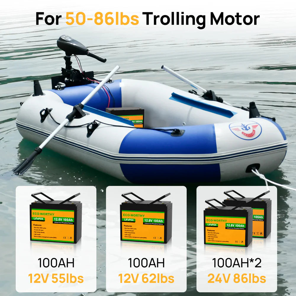 Eco-Worthy LiFePO4 12V 100Ah Lithium Iron Phosphate Battery With Low Temperature Protection - Energize Trek