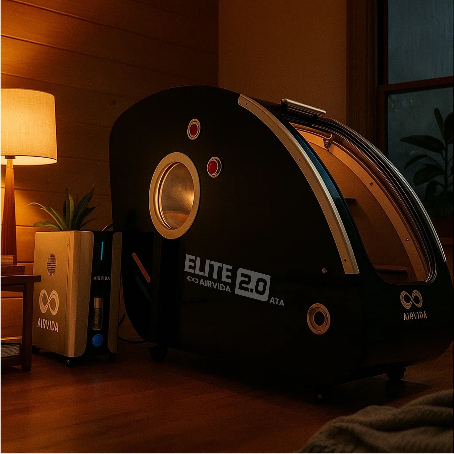 Sitting Hard Shell Hyperbaric Chamber 1.3-2.0 ATA  -Airvida Elite - Energize Trek