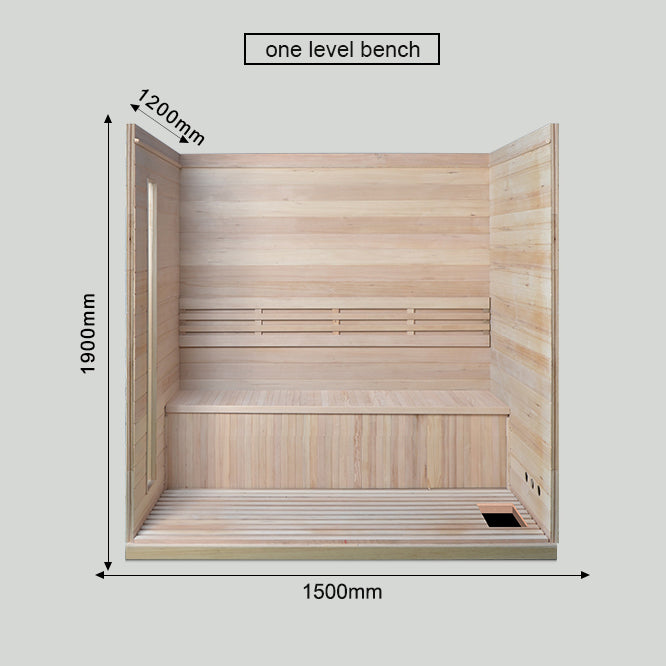 SAUNA EVOLUTION® Finland Traditional Indoor Wooden Sauna Glass 07 - Energize Trek