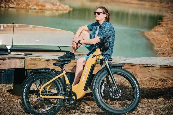 YOUNG Electric E-Scout Pro Step-Through Commuter Ebike | Up to 80 Miles, 28 MPH | 960Wh LG Battery, 26’’ All-terrain eBike - Energize Trek