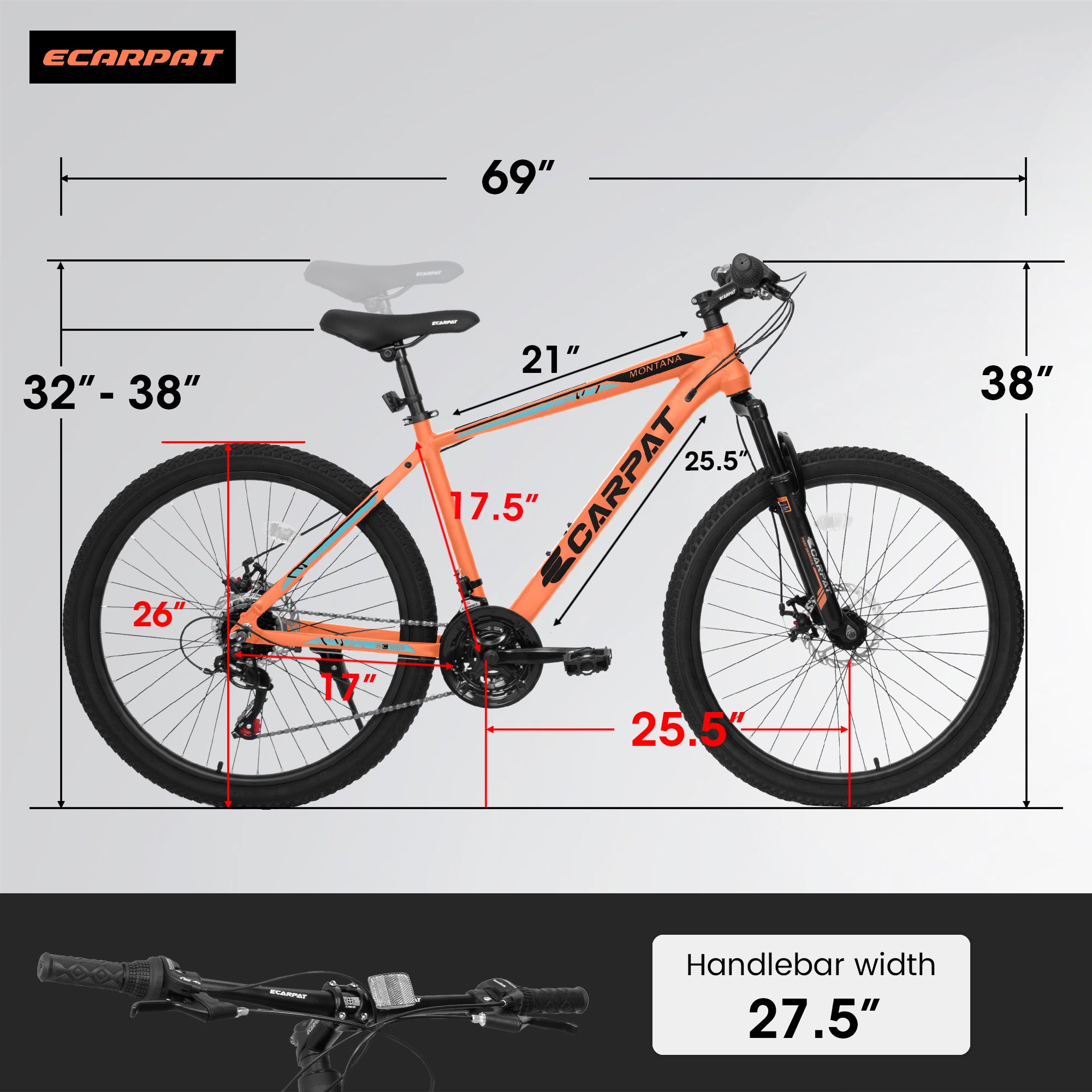 A26322 26-inch Mountain Bike Aluminum Frame Shock Absorbing Front Fork Bike 21-speed Disc Brake Mountain Bike - Energize Trek