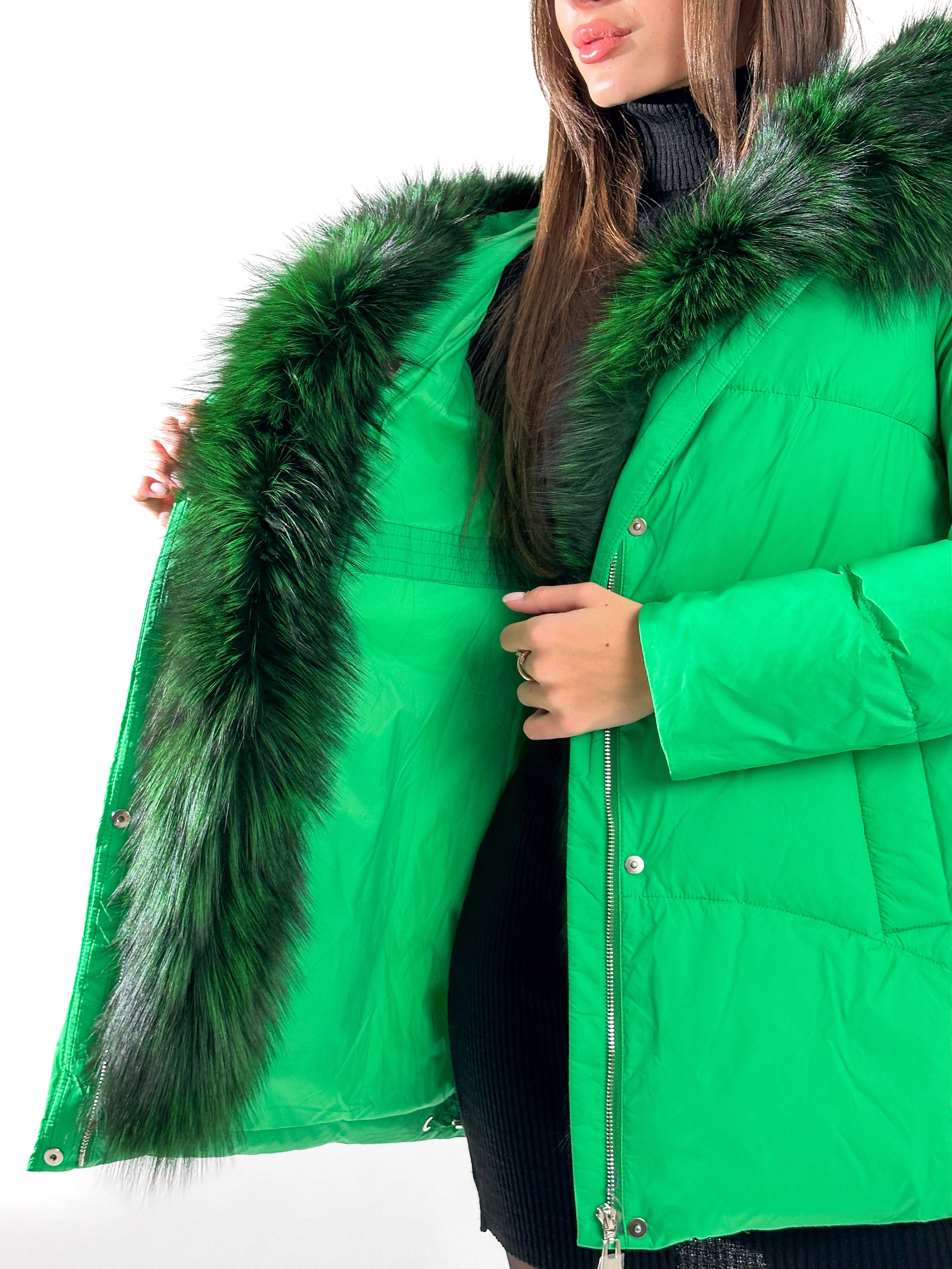 Genuine Silver Fox Fur Down Fill Parka - Energize Trek