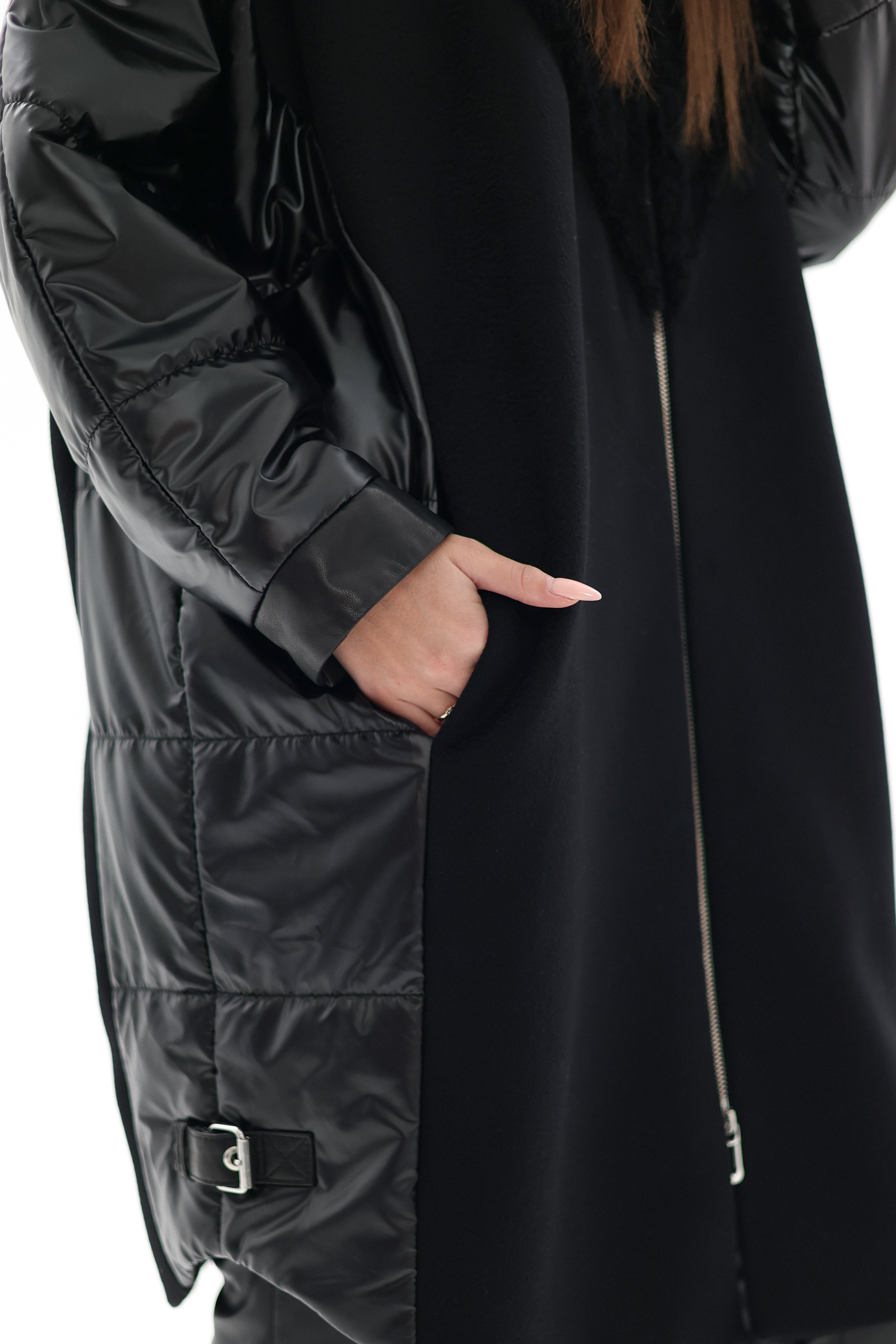 Genuine Silver Fox Fur Italian Cashmere Wool Freudenberg Comfortemp® Coat - Energize Trek
