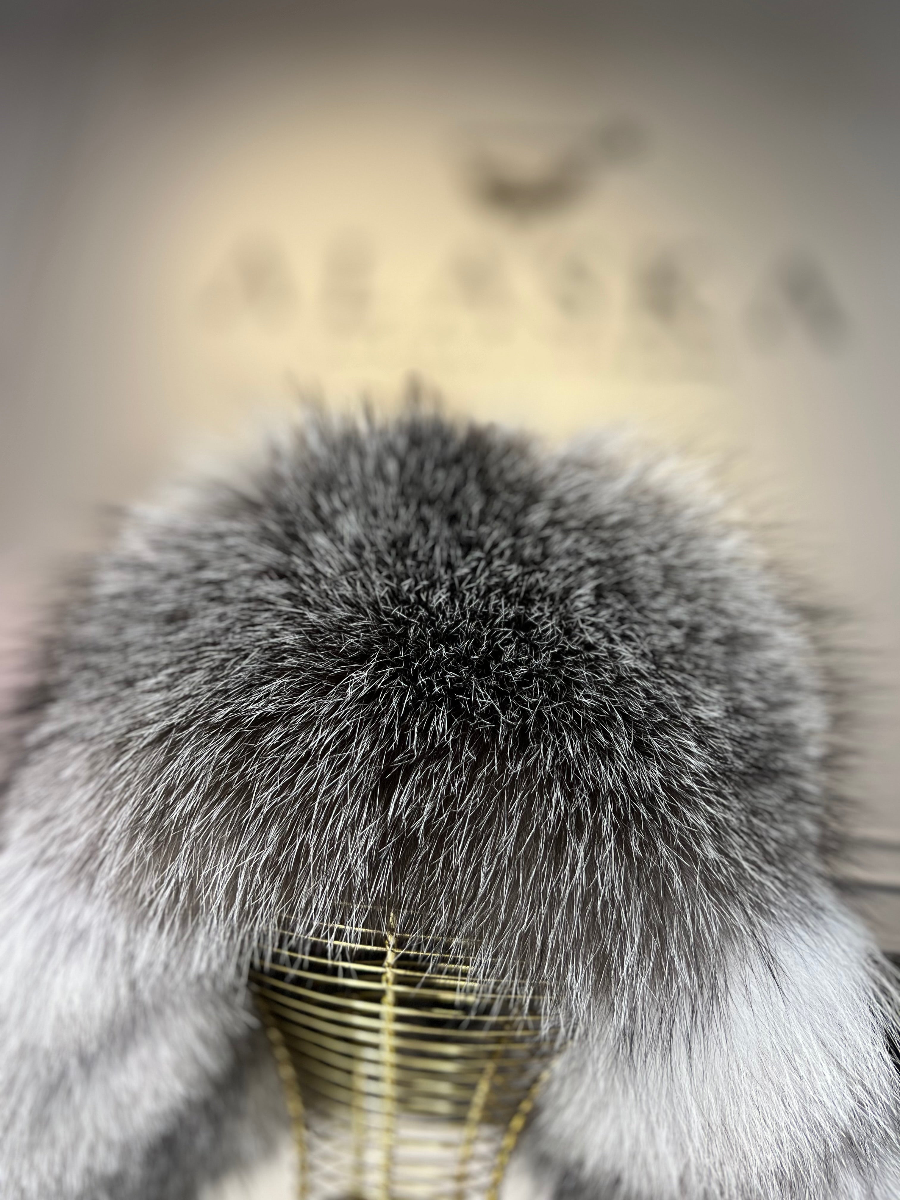 Genuine Silver Fox Fur Genuine Leather Hat - Energize Trek
