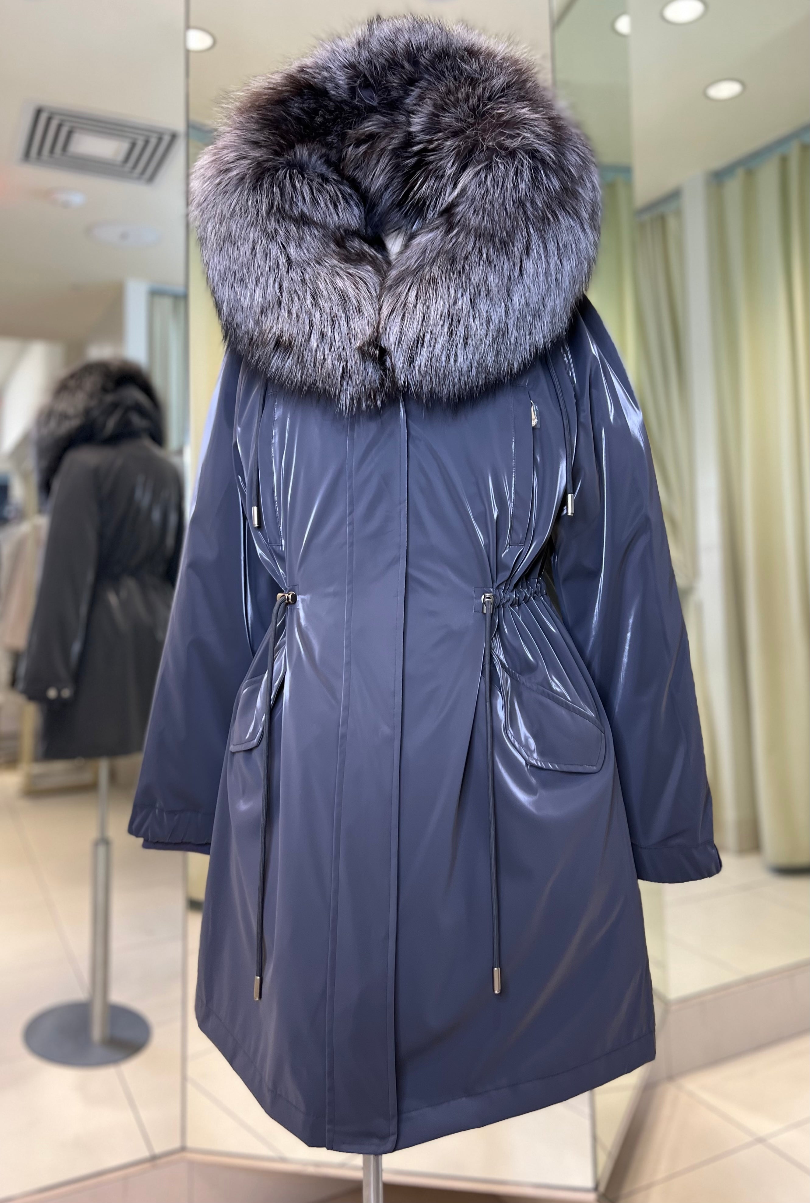 Genuine Silver Fox Fully Lined Hood Rabbit Insulated Parka - Energize Trek