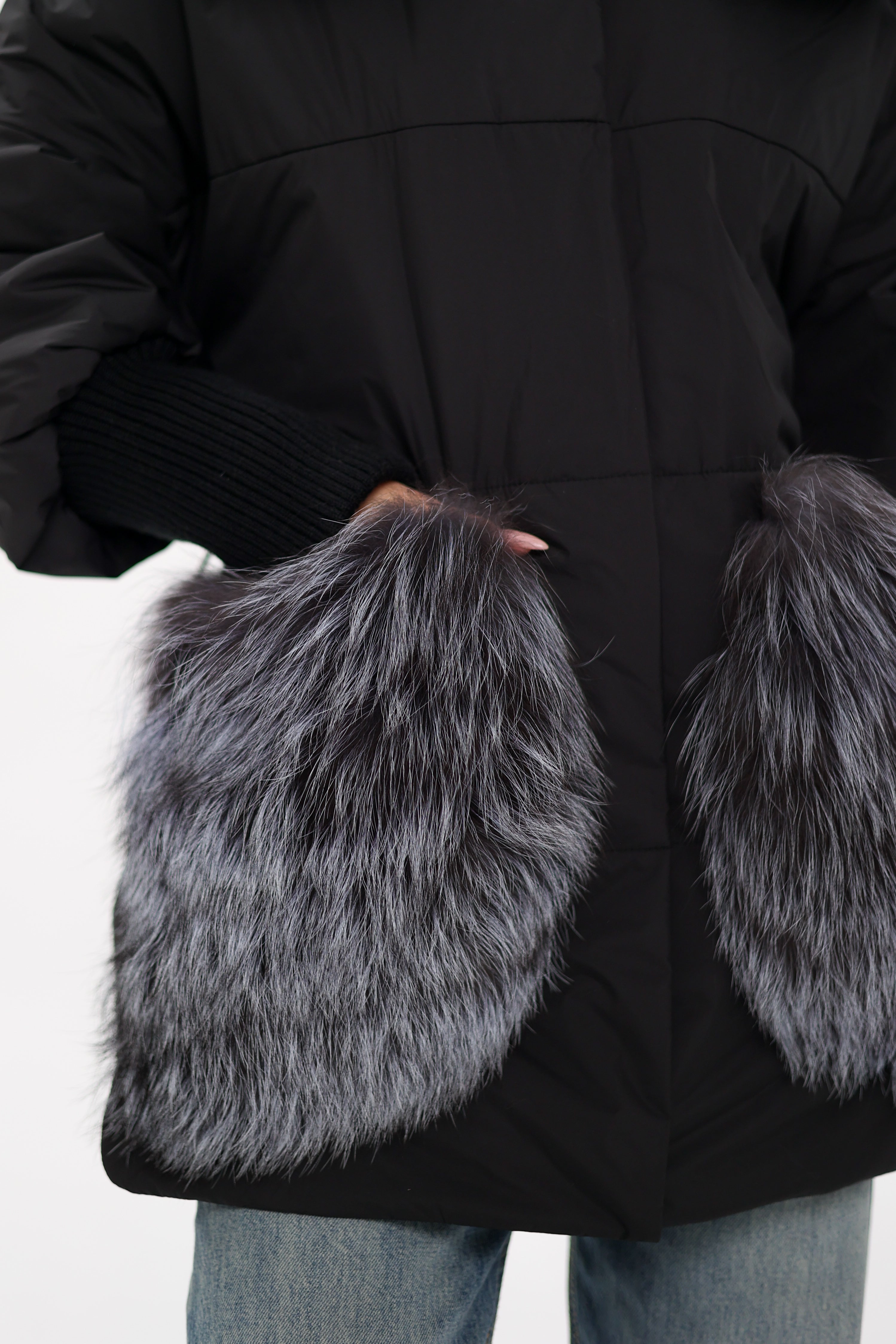 Genuine Silver Fox Down Fill Coat - Energize Trek