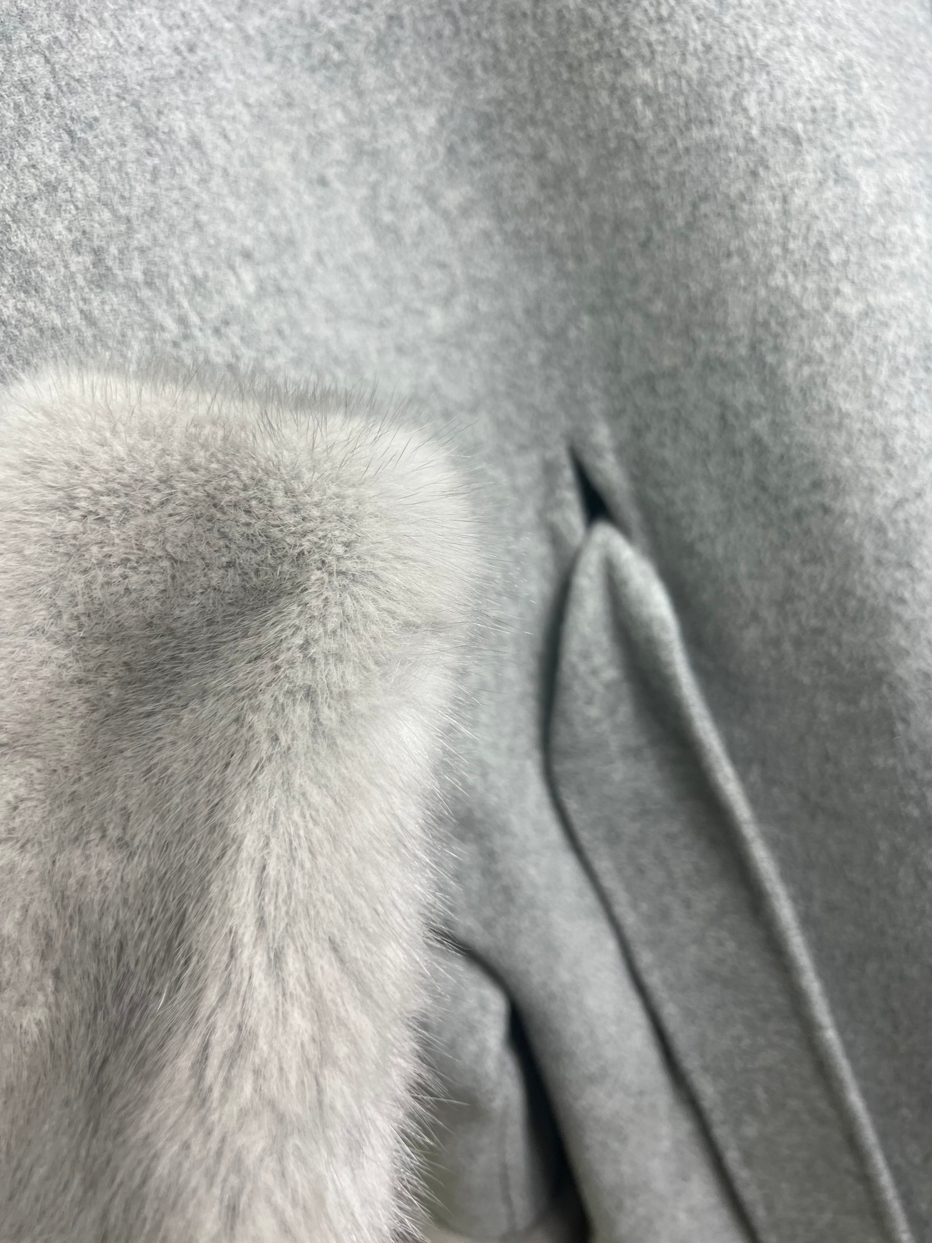 Genuine Scandinavian Mink Fur Virgin Wool Coat - Energize Trek