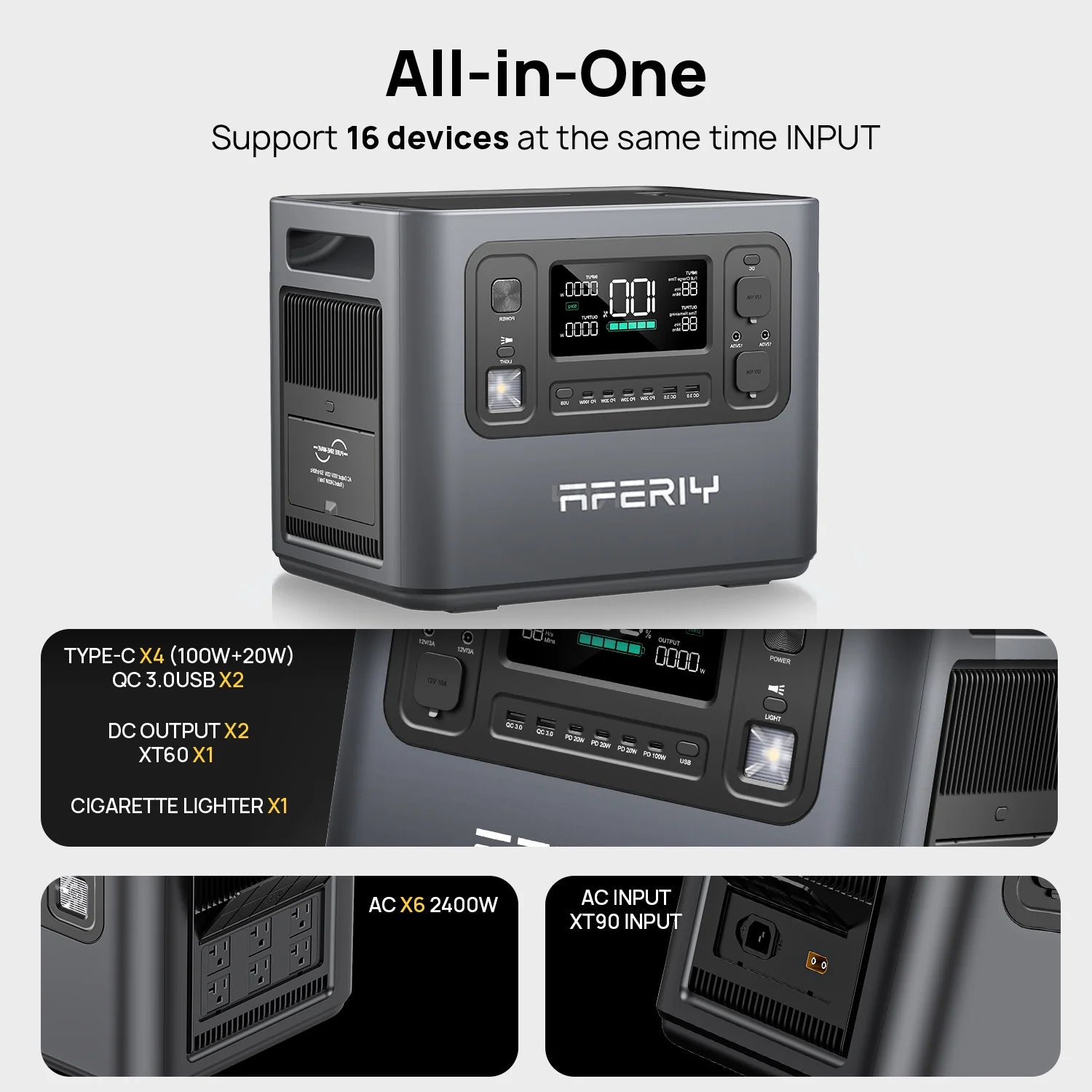 AFERIY P210 Portable Power Station 2400W 2048Wh - Energize Trek