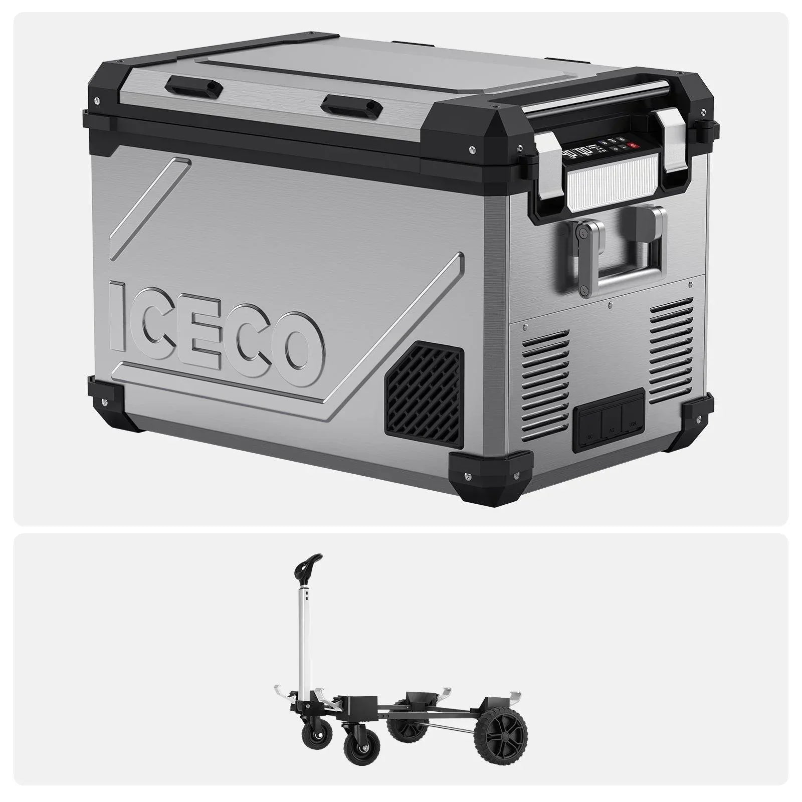 ICECO APL55-Silver Dual Zone 12 Volt Fridge - Energize Trek