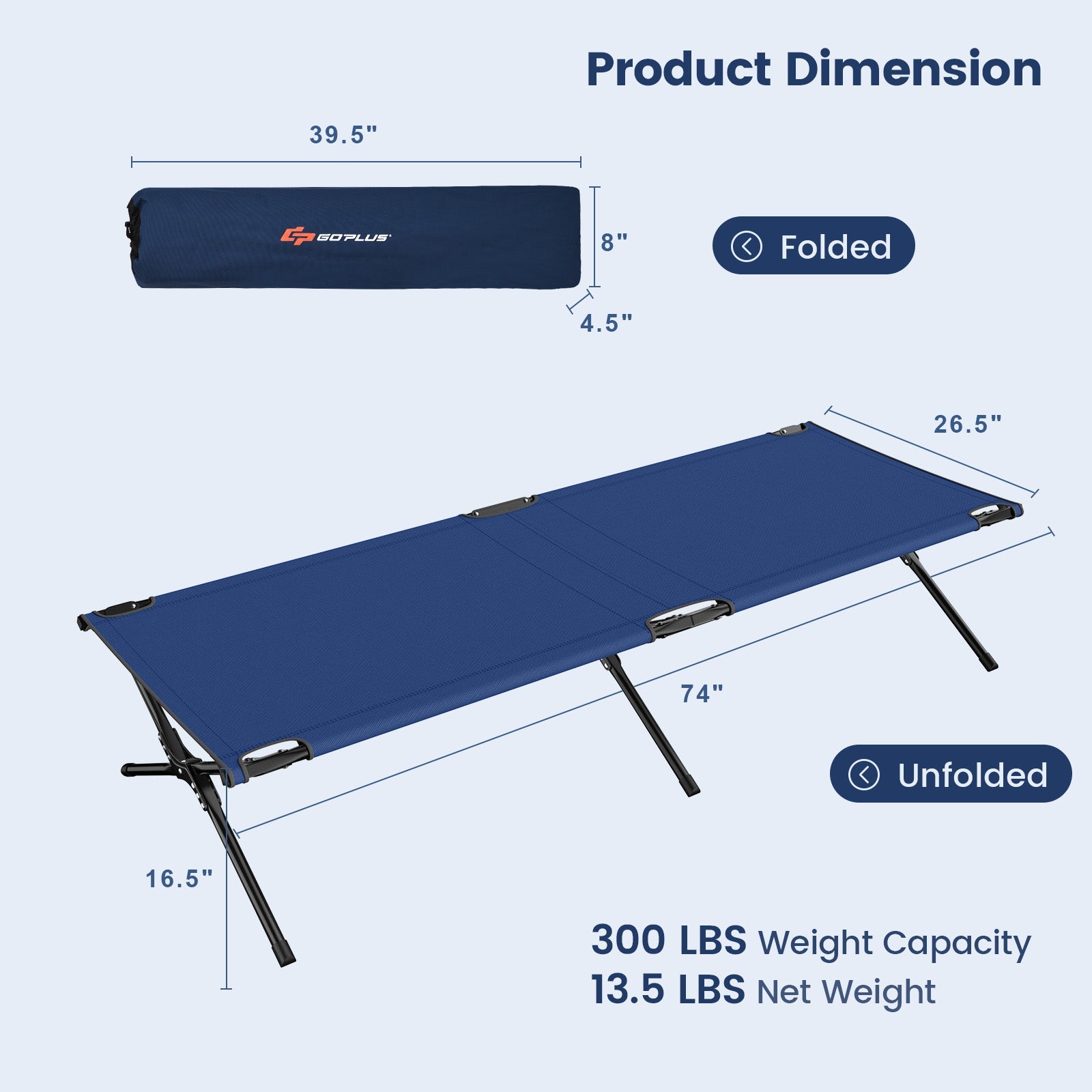 Adults Kids Folding Camping Cot - Energize Trek