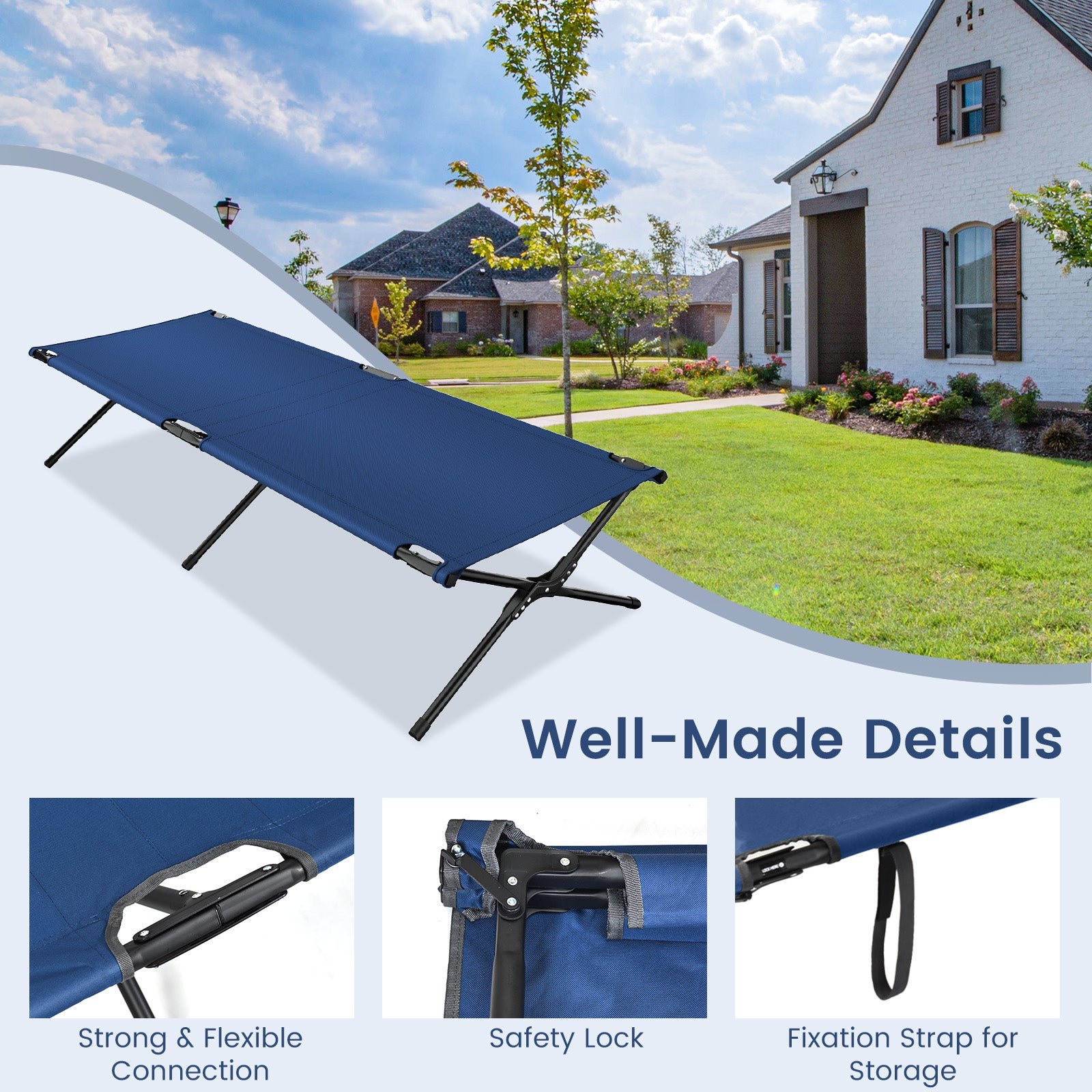 Adults Kids Folding Camping Cot - Energize Trek