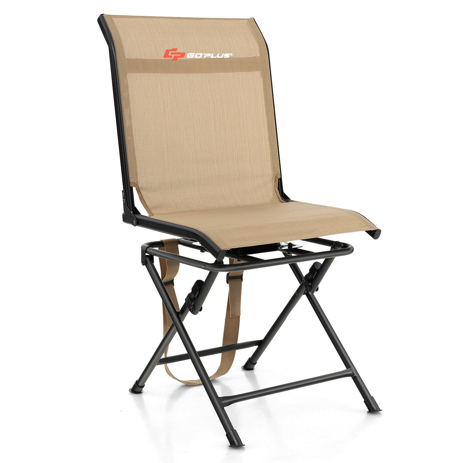 All weather Outdoor Foldable 360 Degree Swivel Chair with Iron Frame - Energize Trek