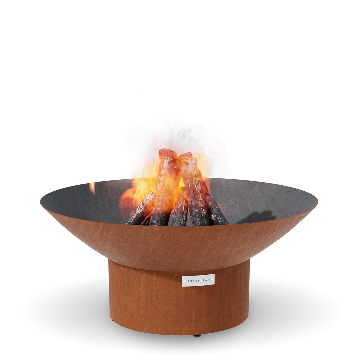 Arteflame Classic 40″ — Fire Pit (CORTEN Bowl; Short Round / Short Euro / Built-In No Base) - Energize Trek