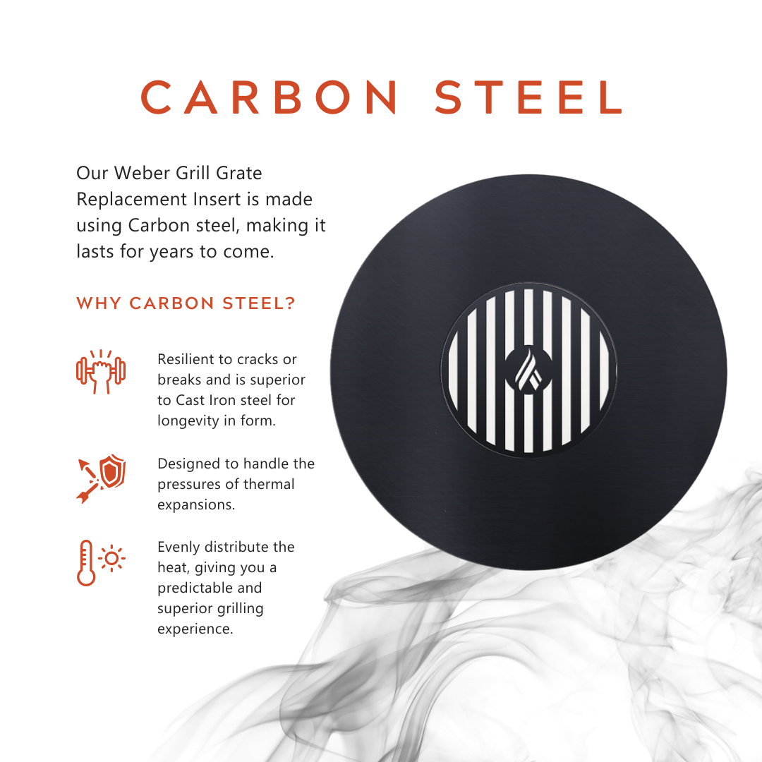 Arteflame Two-Piece Flat-Top Insert — Fits Weber® Kettle Charcoal Grills (Griddle Ring + Center Grill Grate) - Energize Trek