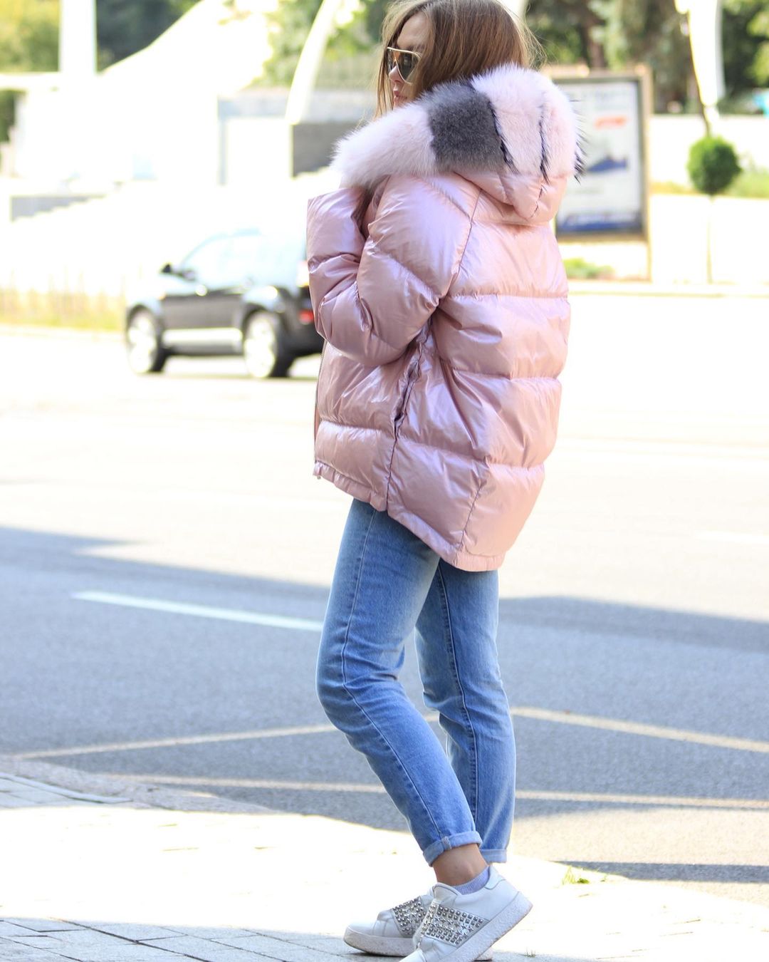 ⇆ Nicole Genuine Polar Fox Reversible Down Coat - Energize Trek