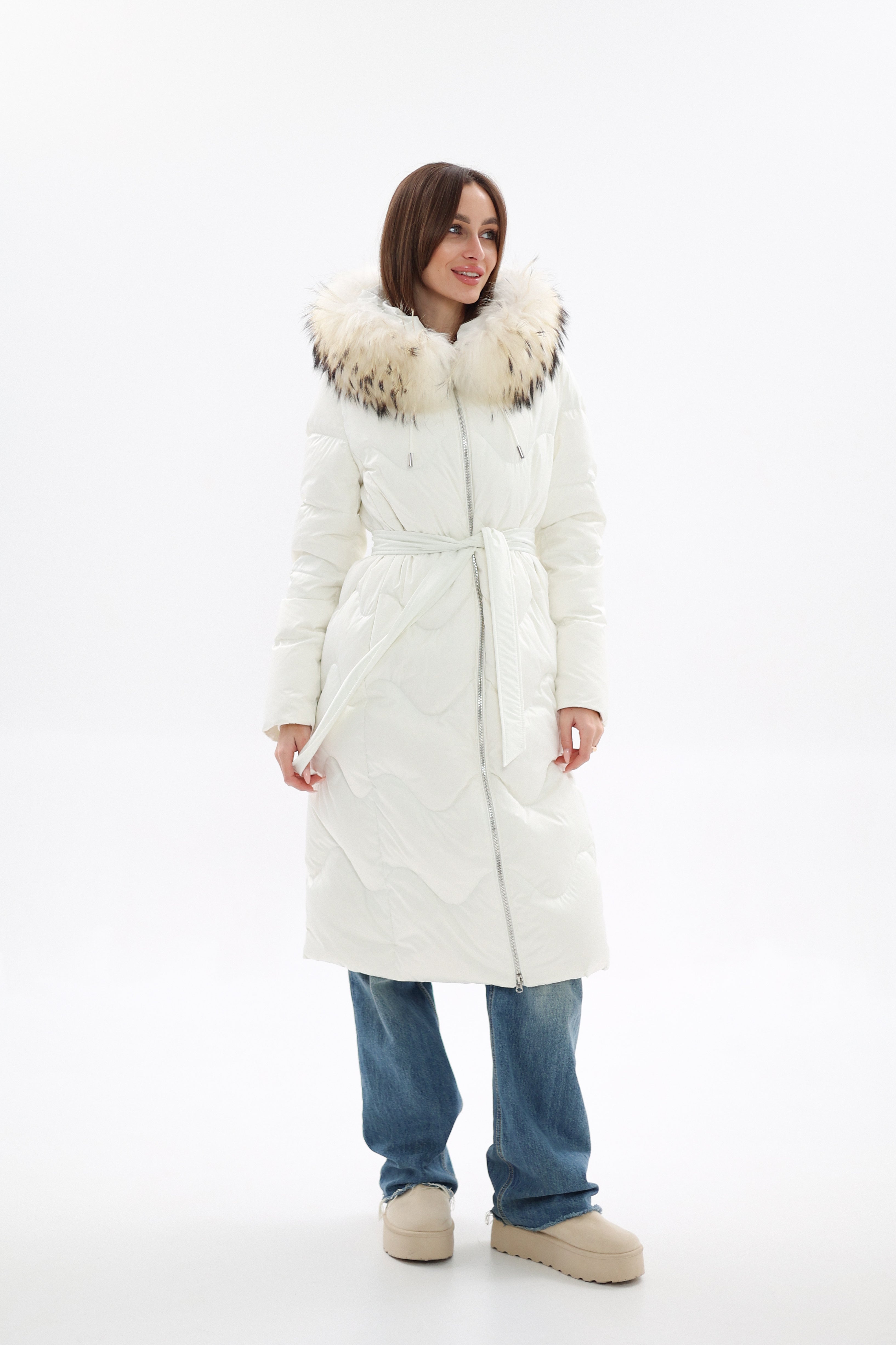 Genuine Fur Trim Down Fill Coat - Energize Trek