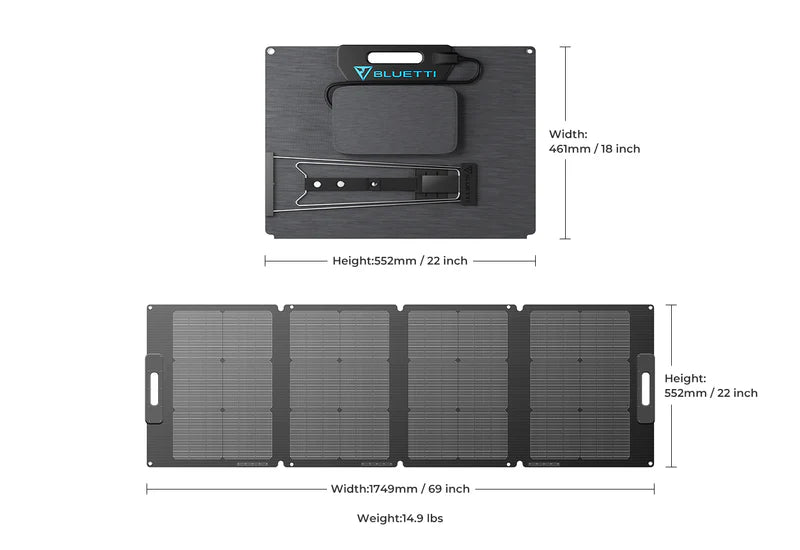 BLUETTI 120W Solar Panel - Energize Trek