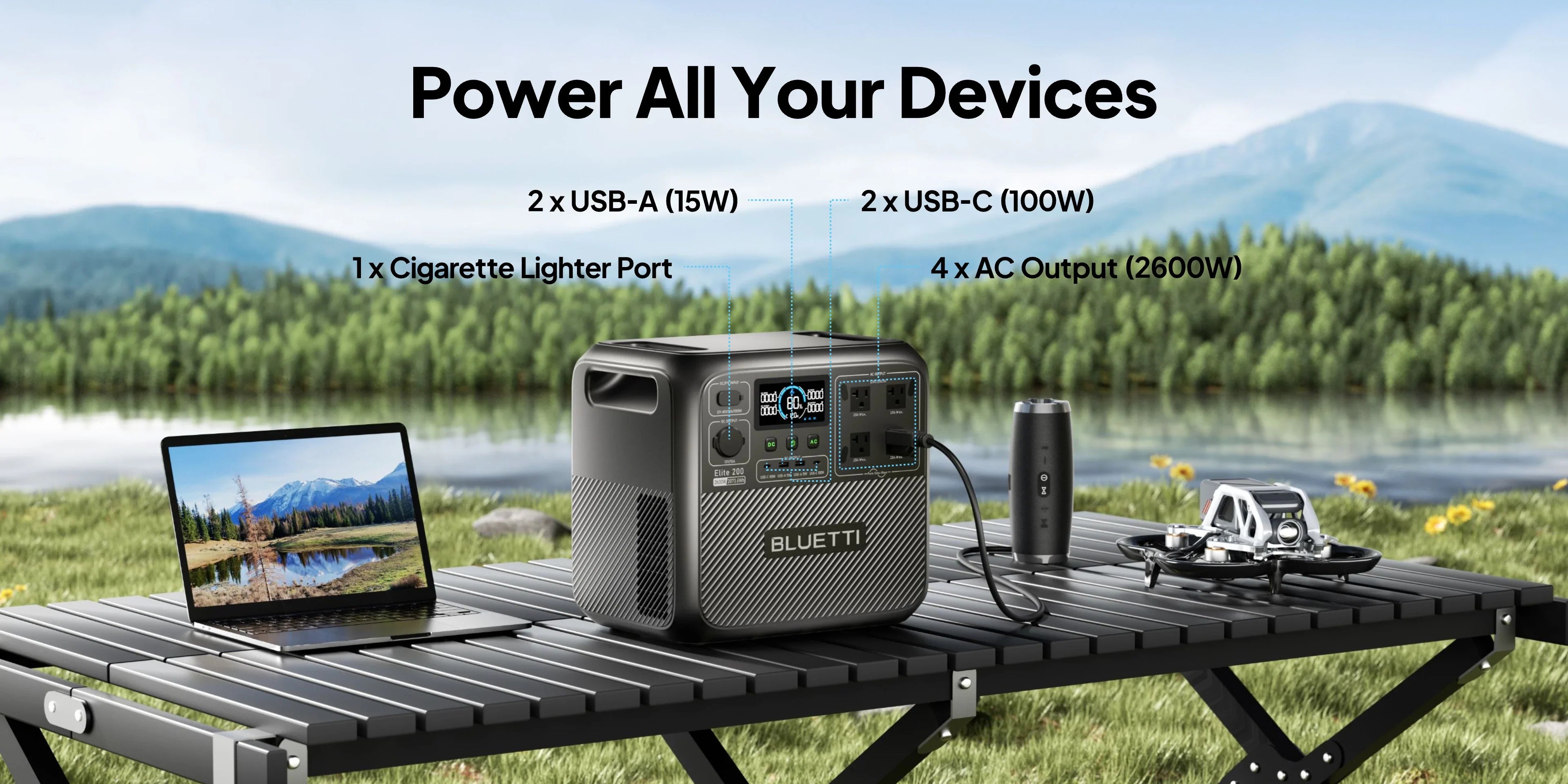 BLUETTI Elite 200 V2 Portable Power Station - Energize Trek