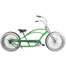 Micargi 26” Chopper Cruiser Bikes, Stretch Steel Frame, Single Speed KT Coaster Brake Triple Tree Fork, Handlebar Retro Hi-Rise-Type H: 330mm W: 750mm, Alloy Fat Polish Rim, Front 26"x3"x140H*13G Chrome Spokes, Rear 24... - Energize Trek