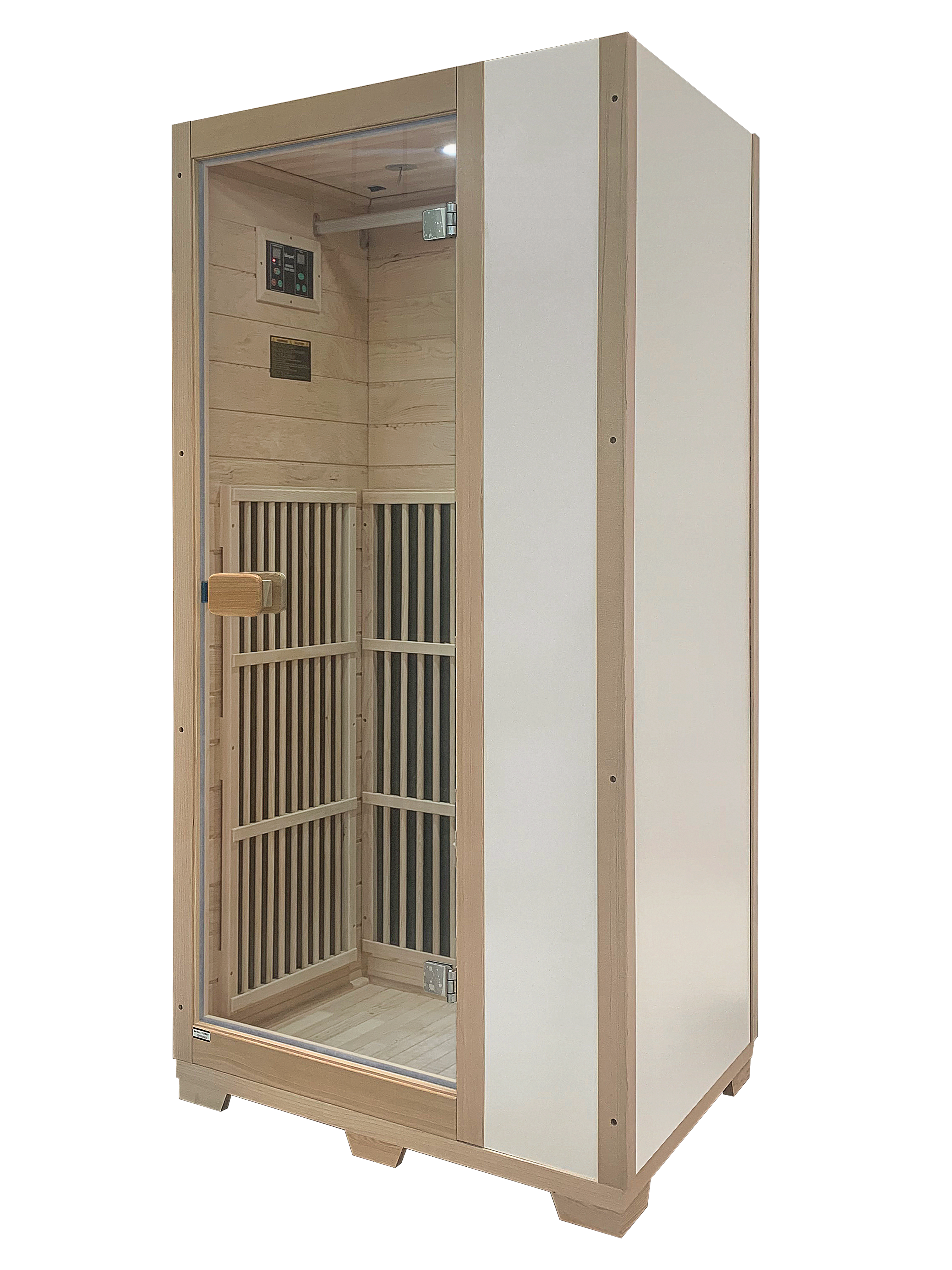 Blisspod | Vienna | Far Infrared Sauna | Canadian Hemlock Very Low EMF | 72.8"H x 35.4"W x 25.6"D | 1 Person - Energize Trek