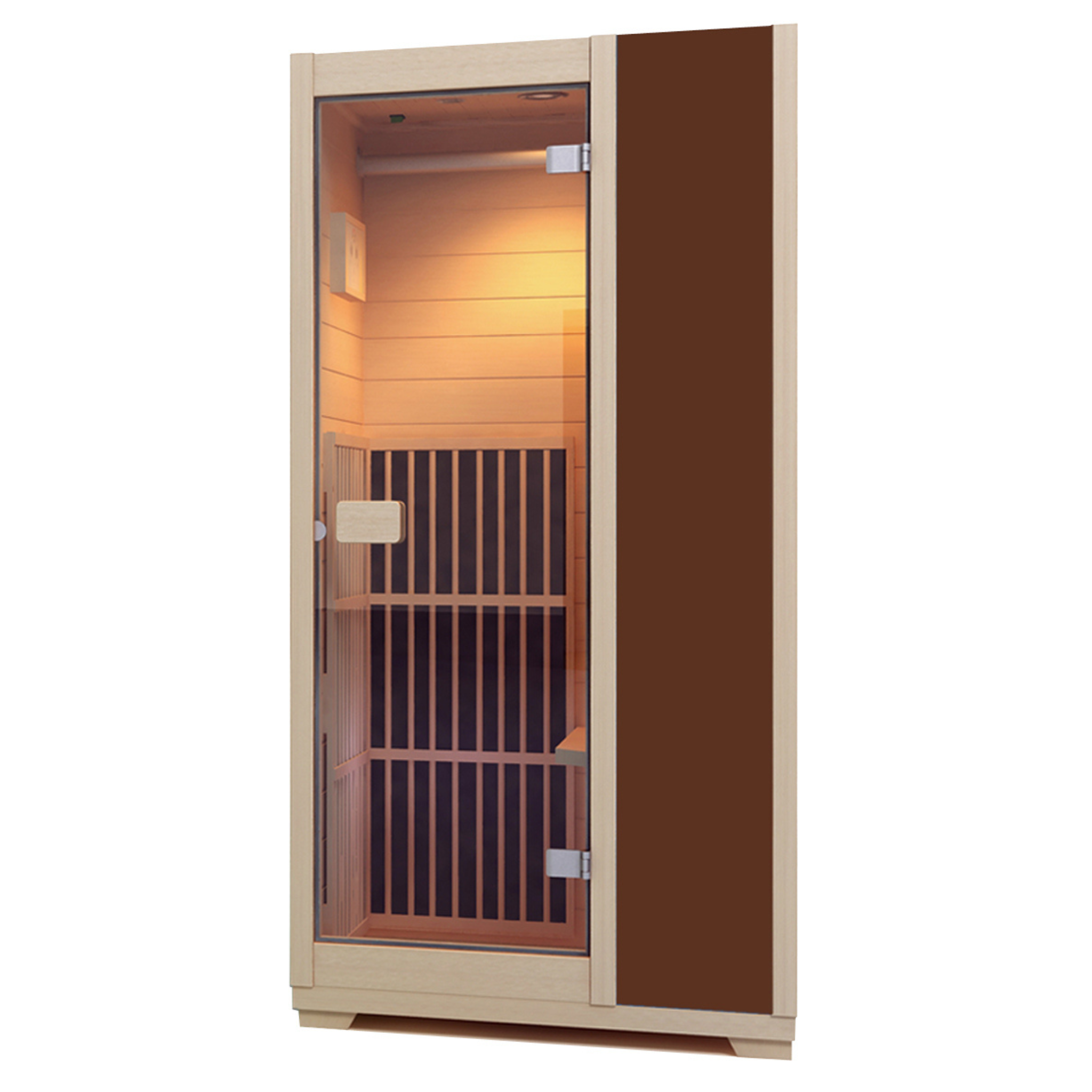 Blisspod | Vienna | Far Infrared Sauna | Canadian Hemlock Very Low EMF | 72.8"H x 35.4"W x 25.6"D | 1 Person - Energize Trek