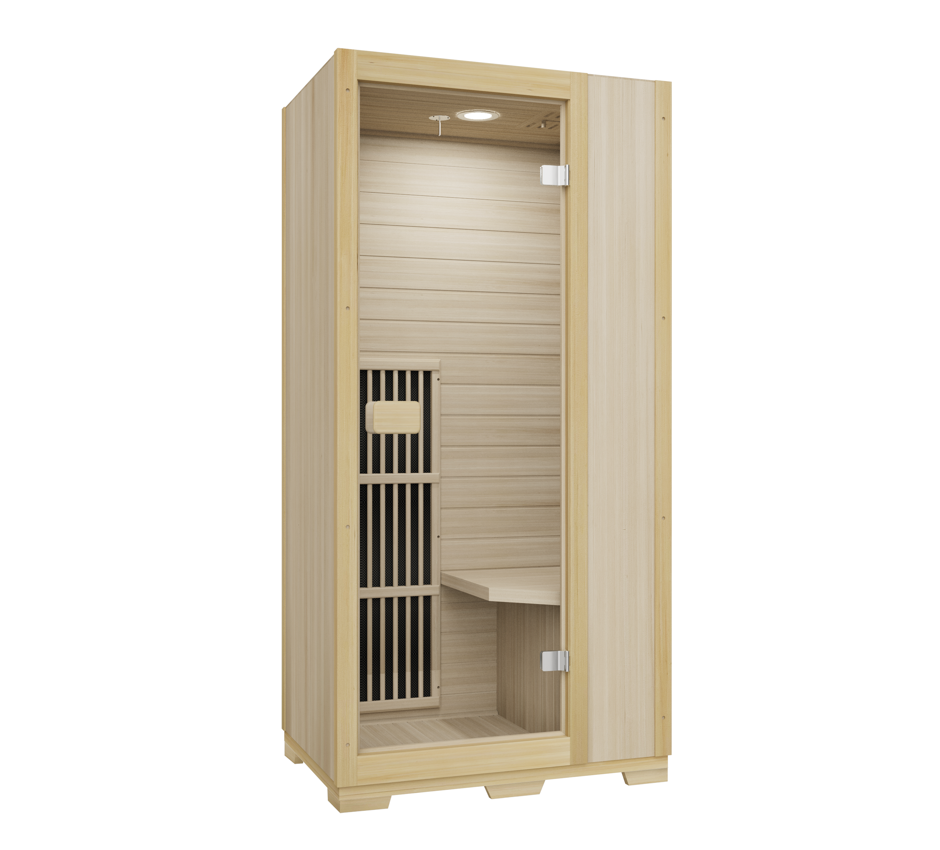 Blisspod | Vienna | Far Infrared Sauna | Canadian Hemlock Very Low EMF | 72.8"H x 35.4"W x 25.6"D | 1 Person - Energize Trek