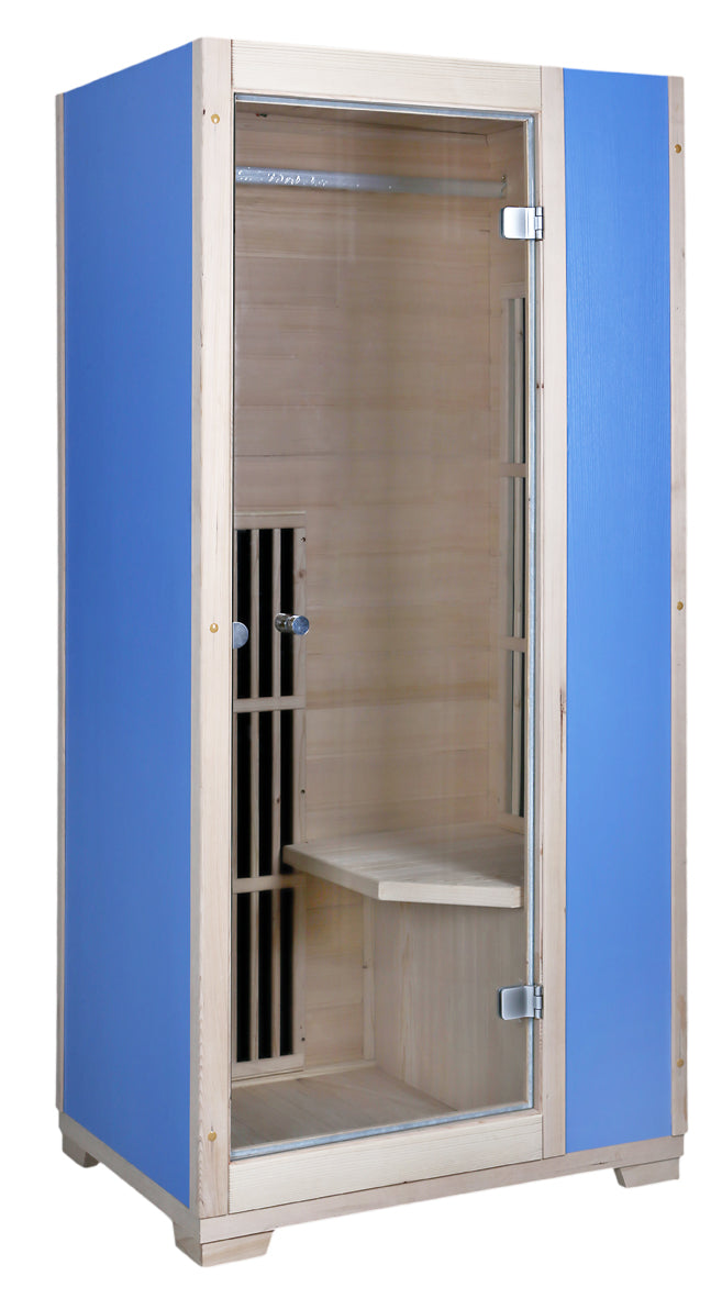 Blisspod | Vienna | Far Infrared Sauna | Canadian Hemlock Very Low EMF | 72.8"H x 35.4"W x 25.6"D | 1 Person - Energize Trek