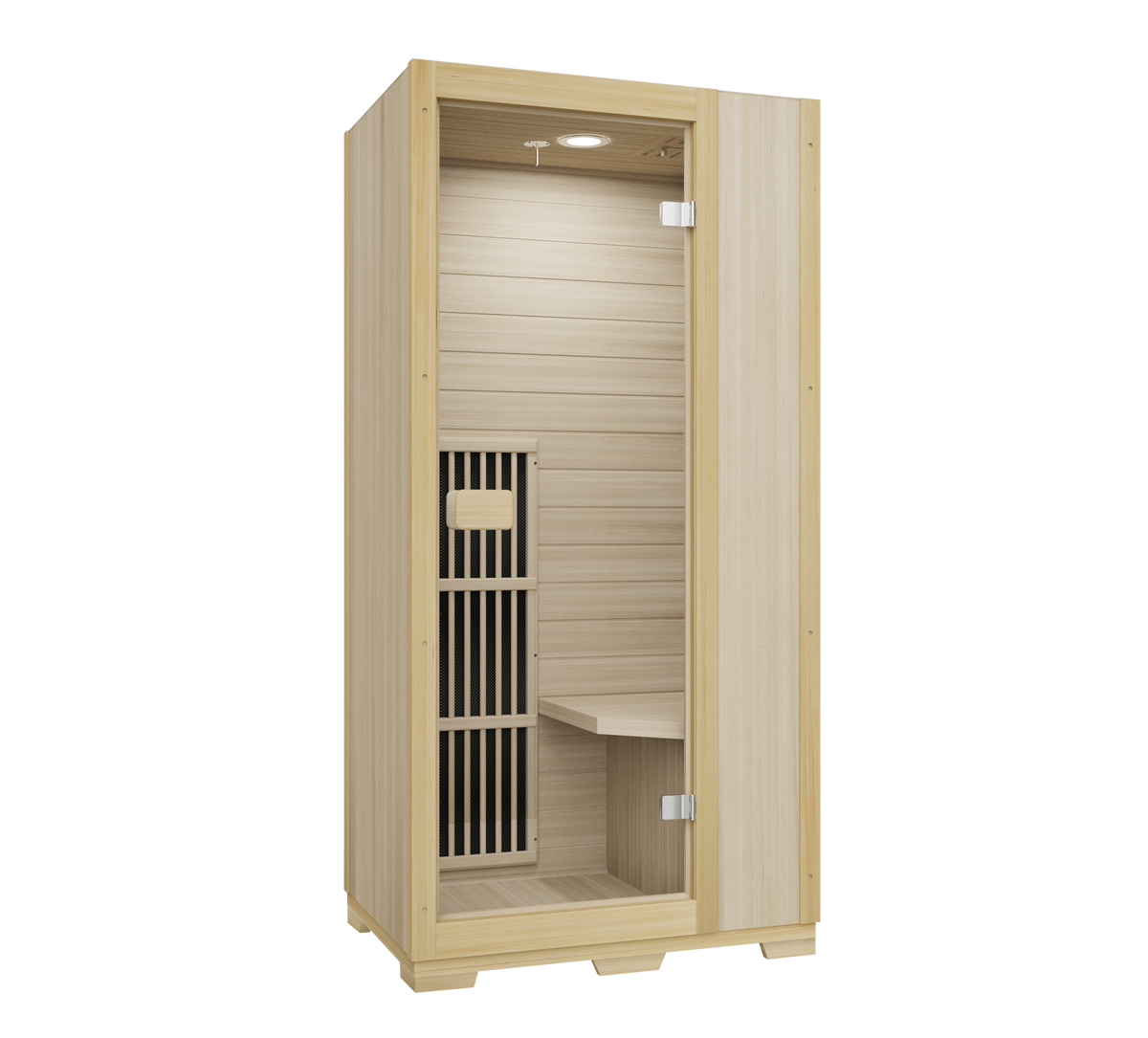 Blisspod | Vienna | Far Infrared Sauna | Canadian Hemlock Very Low EMF | 72.8"H x 35.4"W x 25.6"D | 1 Person - Energize Trek