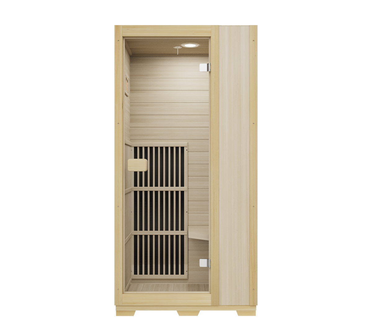 Blisspod | Vienna | Far Infrared Sauna | Canadian Hemlock Very Low EMF | 72.8"H x 35.4"W x 25.6"D | 1 Person - Energize Trek