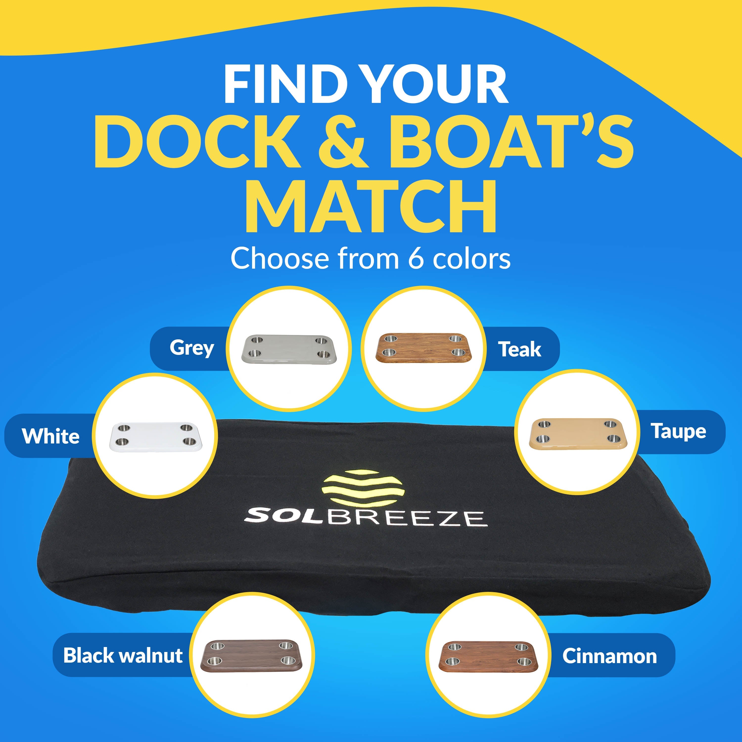 Boat Table Tops for Pontoons, Cabin Cruisers & Boats | Waterproof Replacement Table Top (6 colors): - Energize Trek