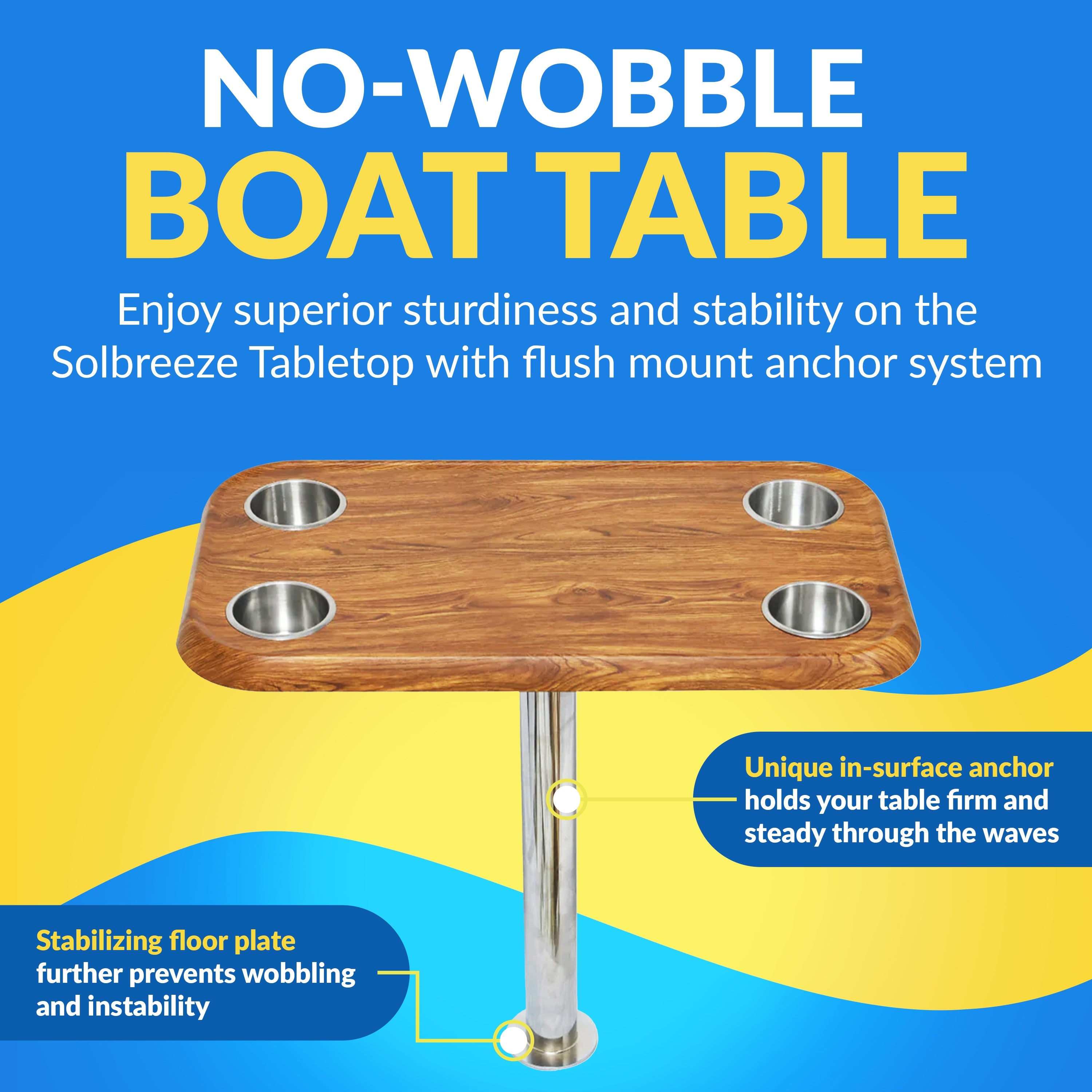 Boat Table Tops for Pontoons, Cabin Cruisers & Boats | Waterproof Replacement Table Top (6 colors): - Energize Trek