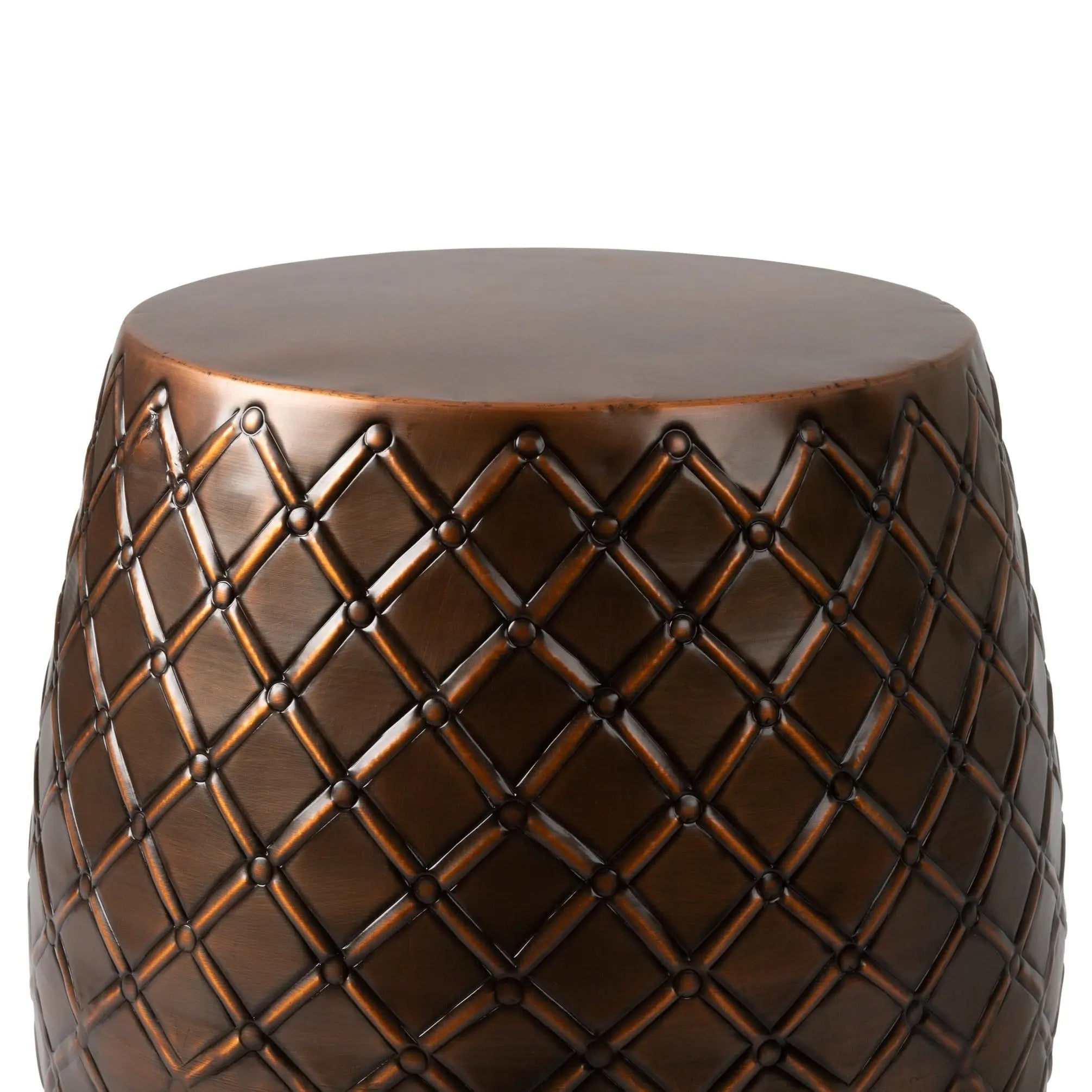 Braga Metal Stool-Container in Copper Finish - Energize Trek